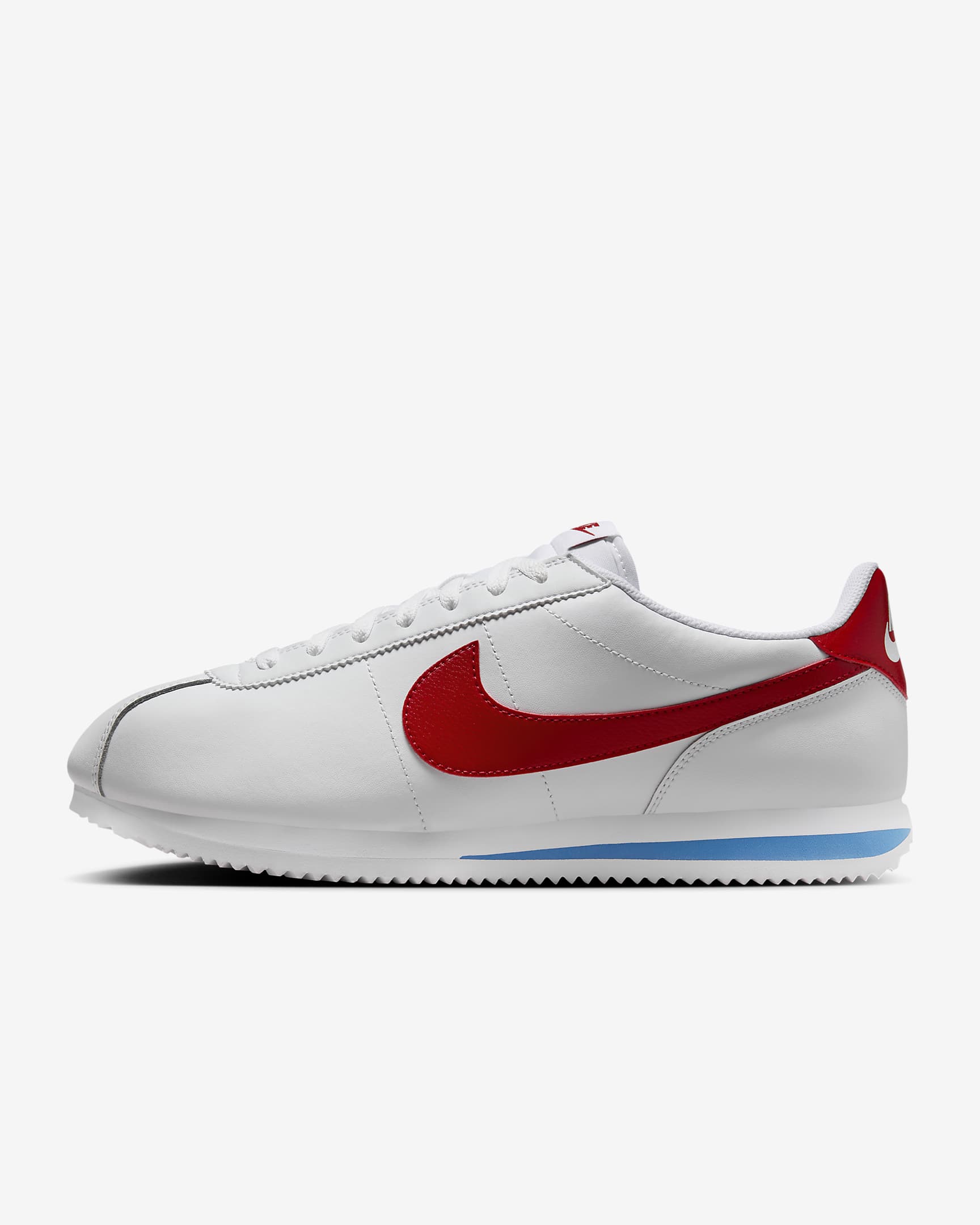 Nike Cortez Leather Men's Shoes - White/Varsity Blue/Varsity Red