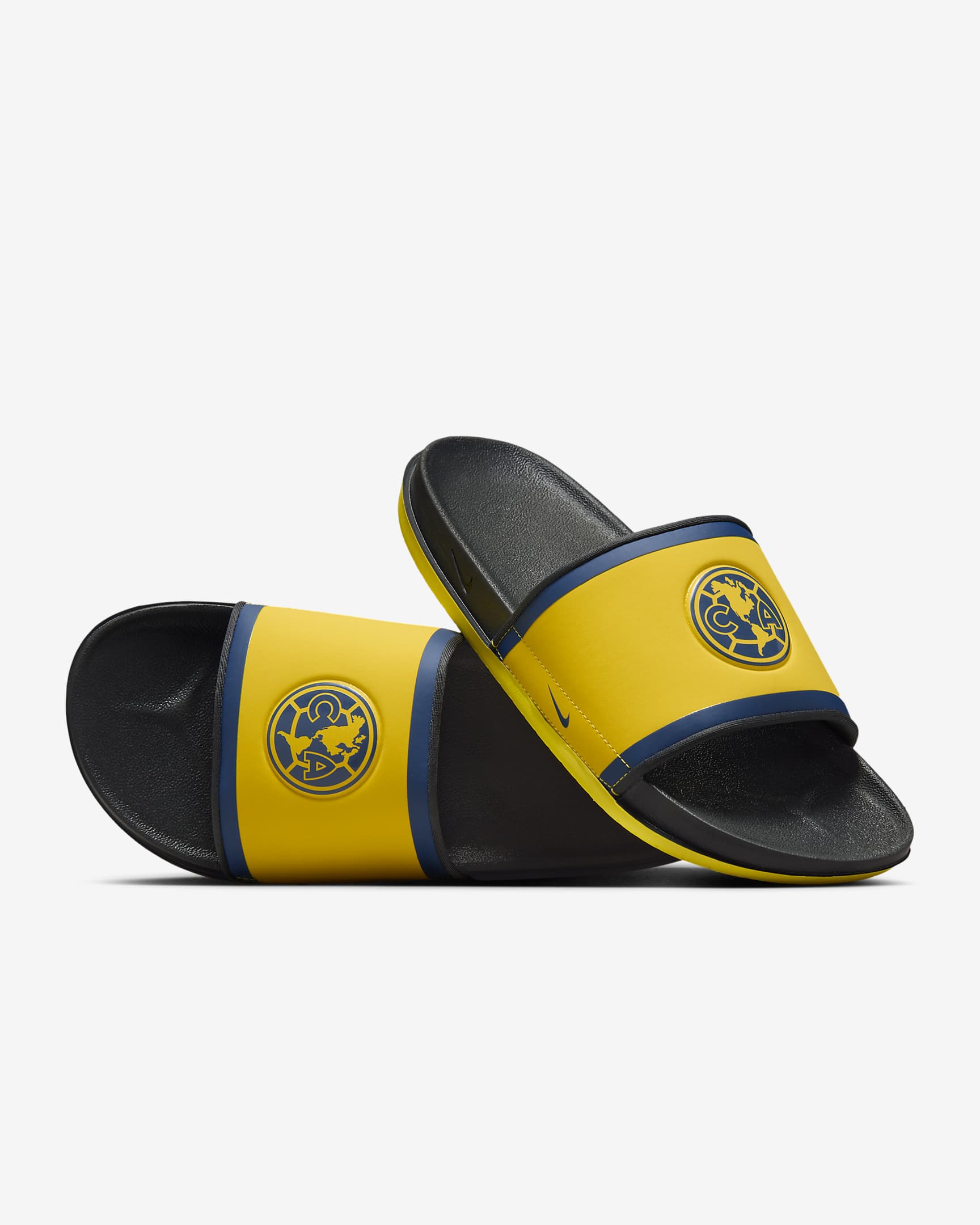 Chanclas de fútbol Nike Offcourt (Club América)  - Amarillo tour/Gris humo oscuro/Azul valeriana