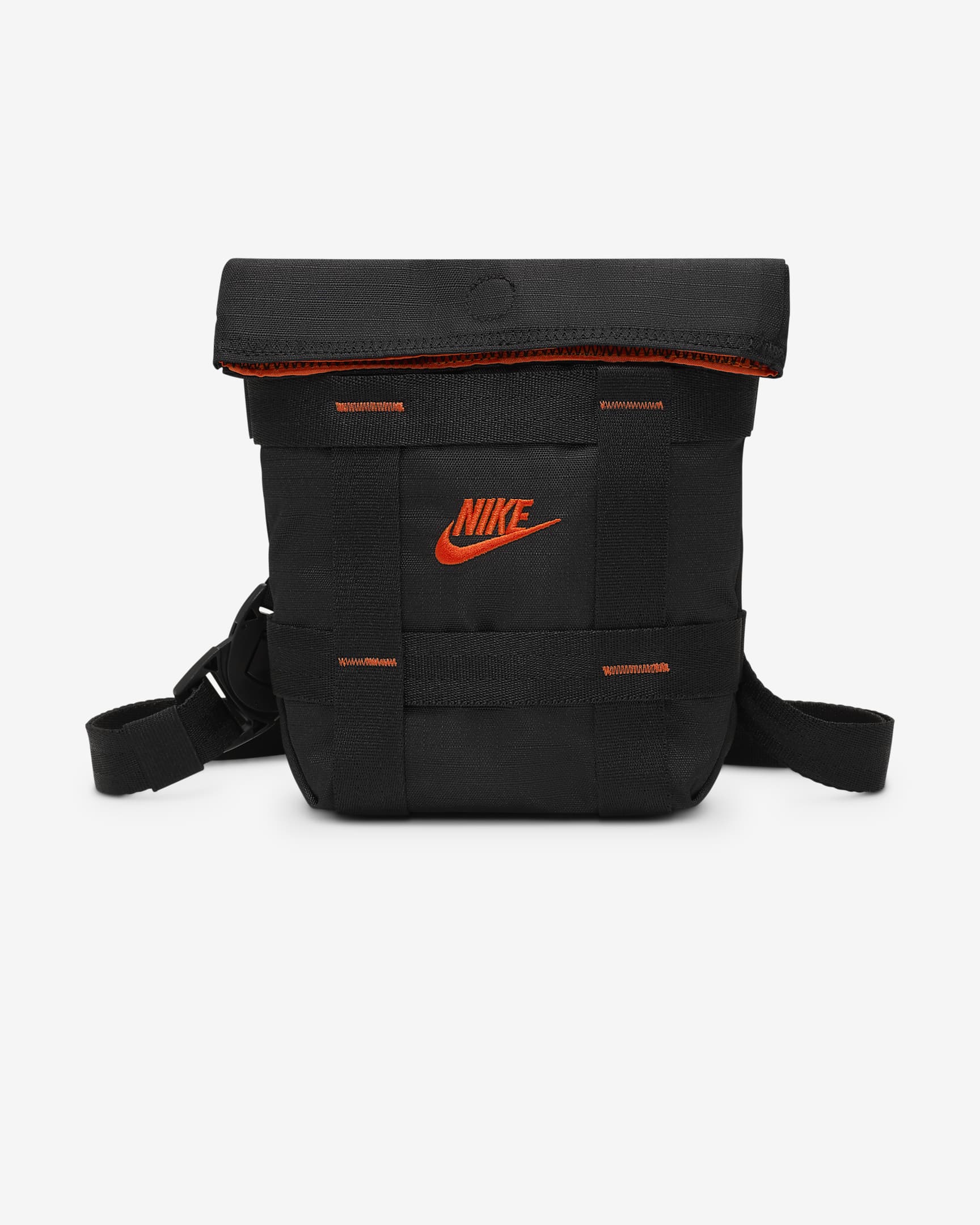 Nike Sportswear Cargo Cross-Body Bag (3L) - Black/Black/Orange