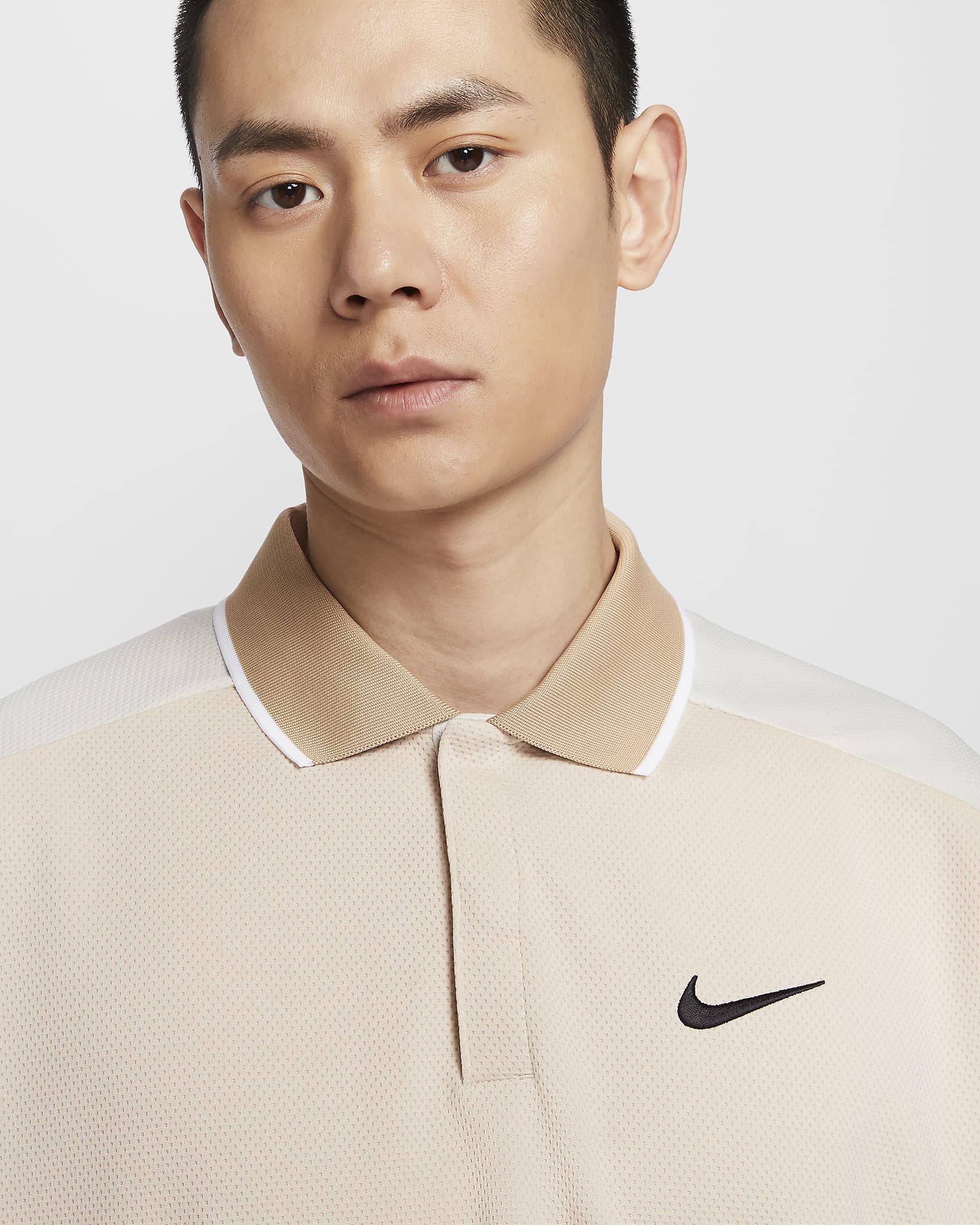 เสื้อโปโลกอล์ฟผู้ชาย Dri-FIT Nike Golf Club - Sanddrift/Light Bone/Hemp/ดำ