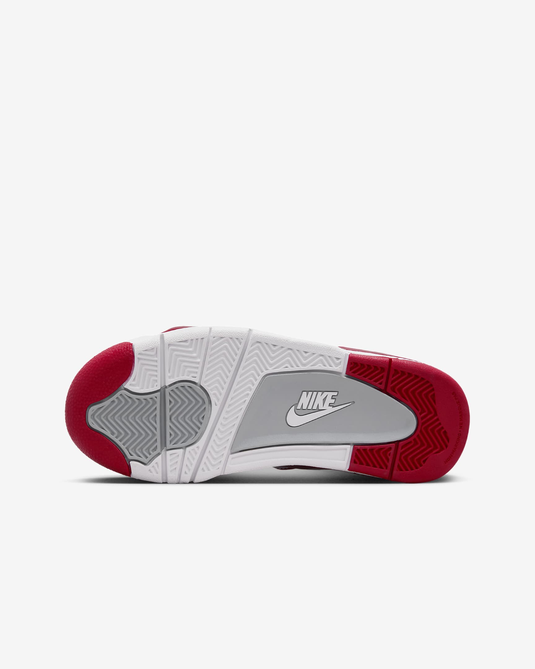 Nike Air Flight 89 Older Kids' Shoes - White/Wolf Grey/Varsity Red