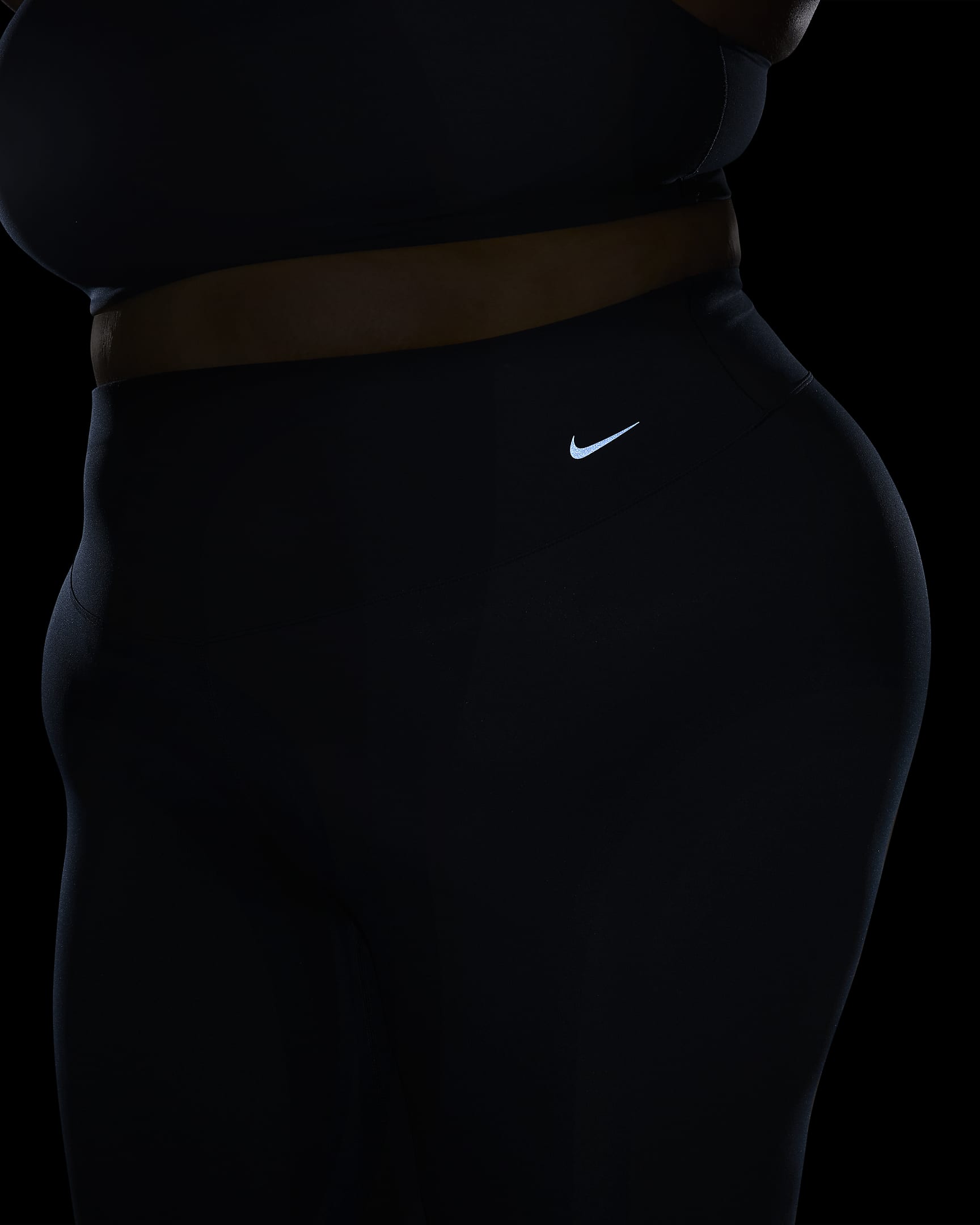 Nike Zenvy Women's Gentle-Support High-Waisted 7/8 Leggings (Plus Size) - Armoury Navy/Black