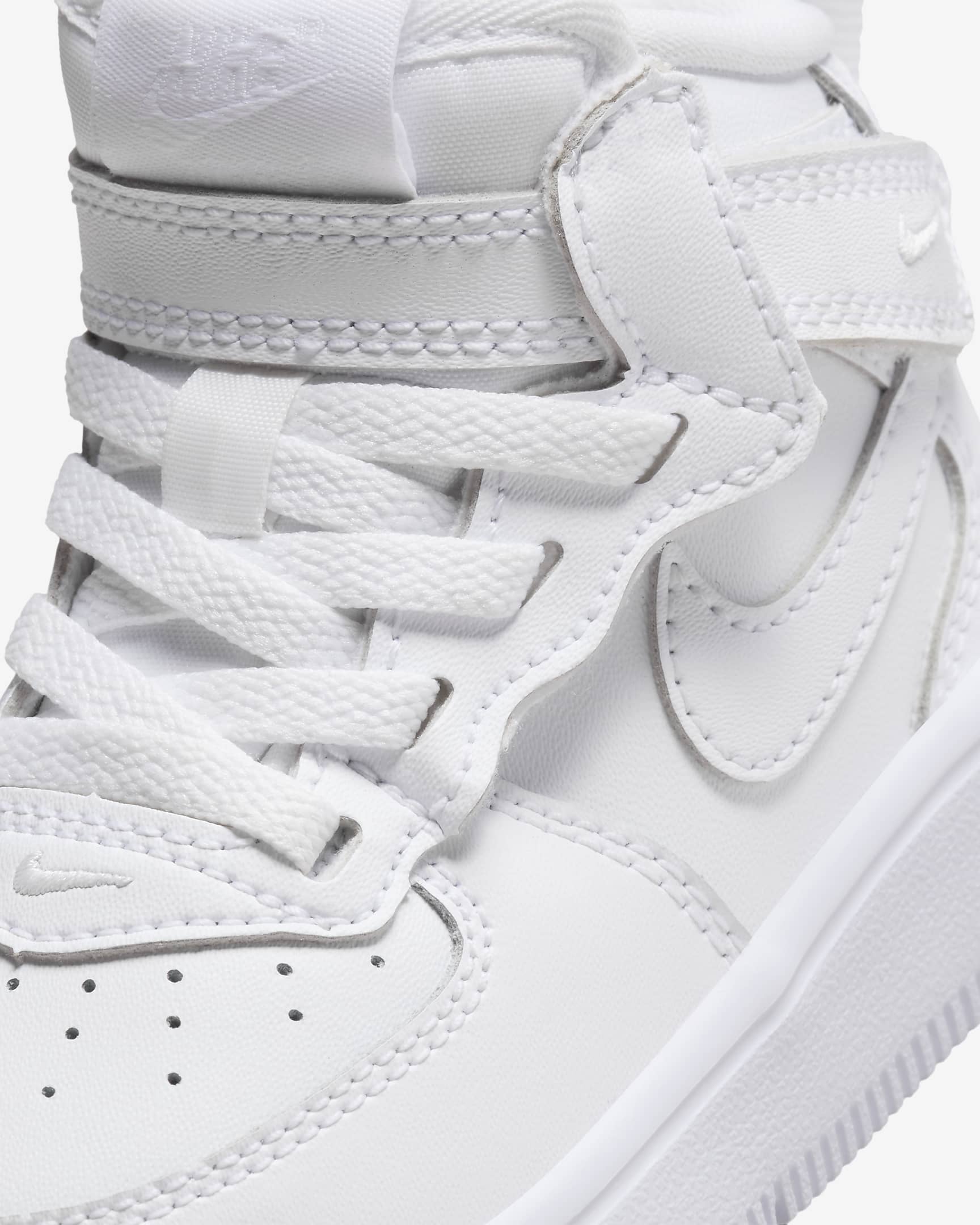 Nike Force 1 Mid EasyOn Baby/Toddler Shoes - White/White/White