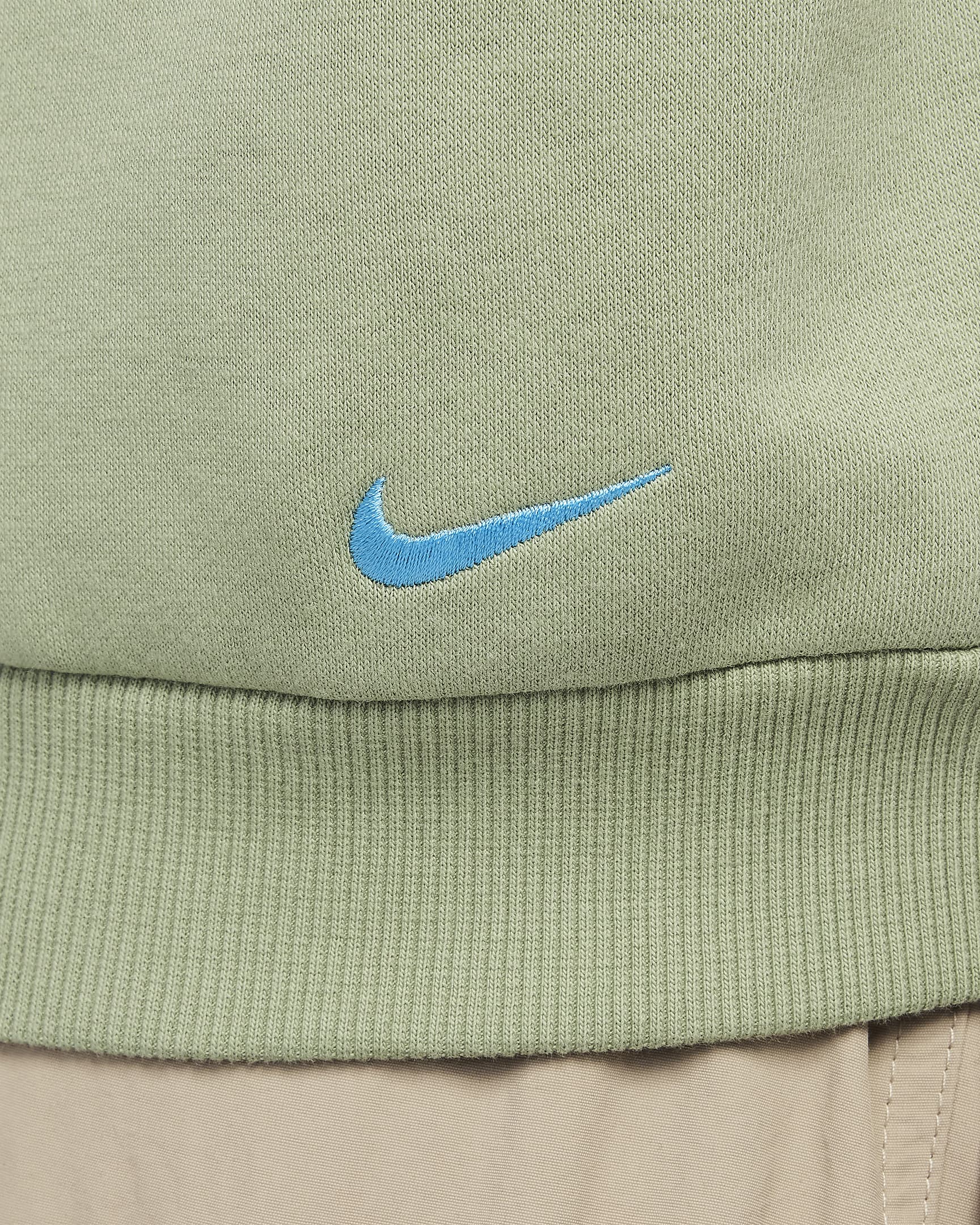 Nike ACG Icon Fleece Older Kids' Pullover Hoodie - Oil Green/Baltic Blue