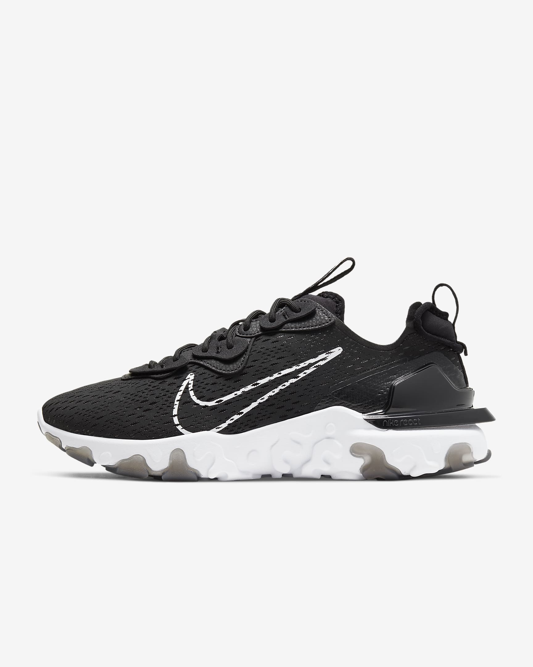 Nike React Vision-sko til mænd - sort/sort/hvid