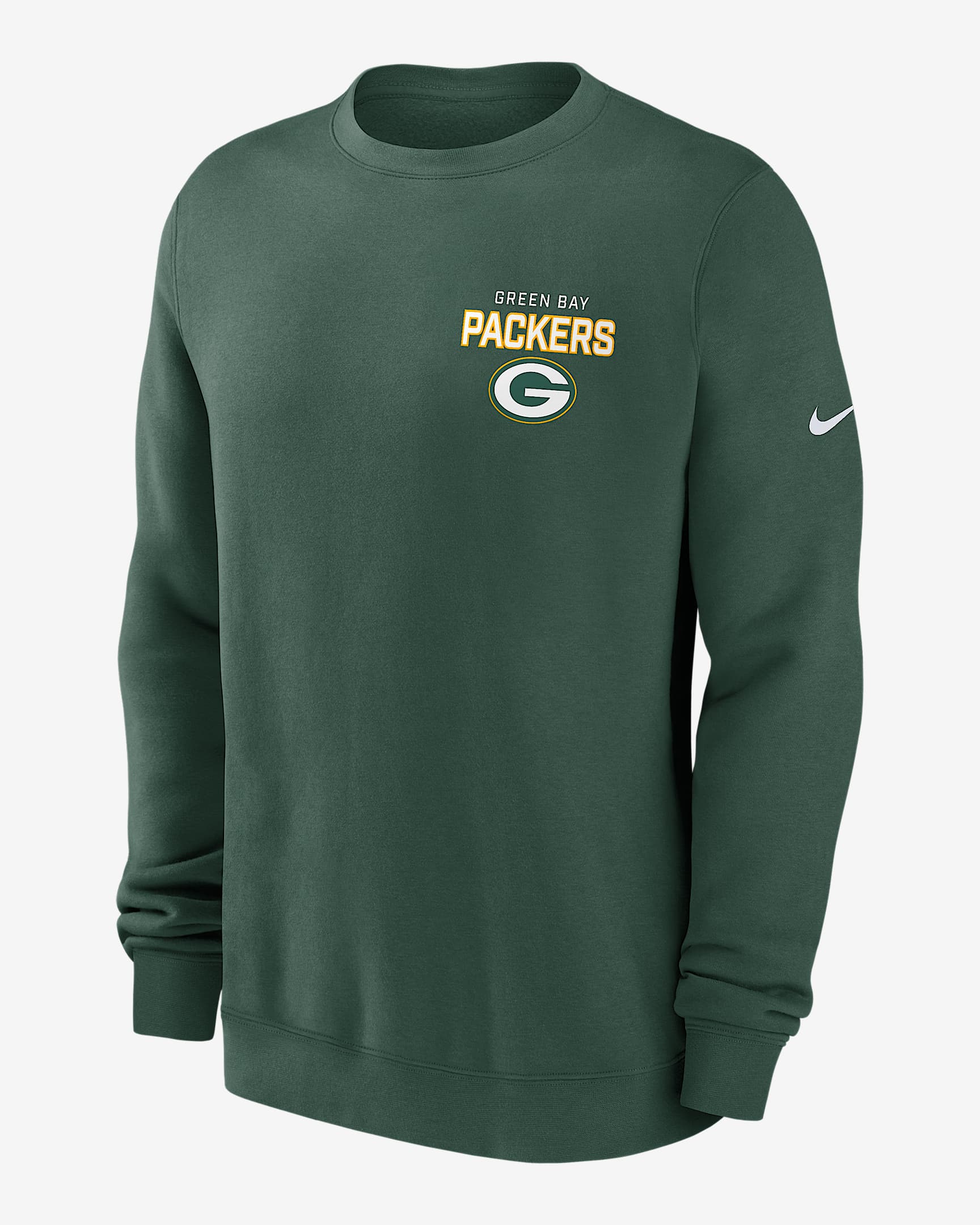Green Bay Packers Draw Block Club Men's Nike NFL Pullover Crew - Green