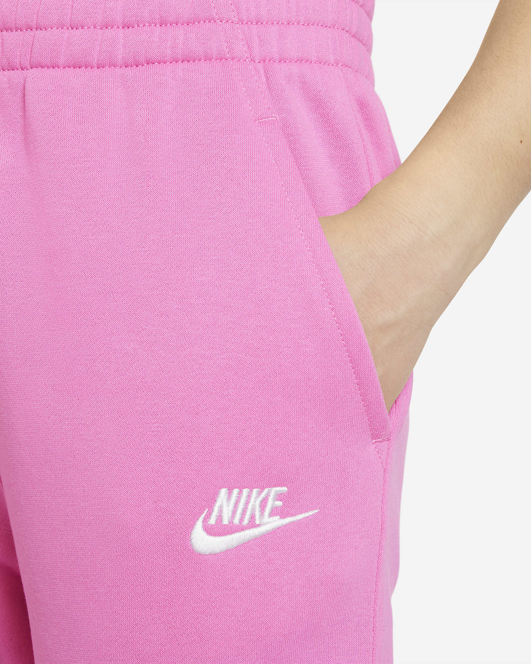 Nike Sportswear Club Fleece Older Kids' (Girls') High-Waisted Fitted ...