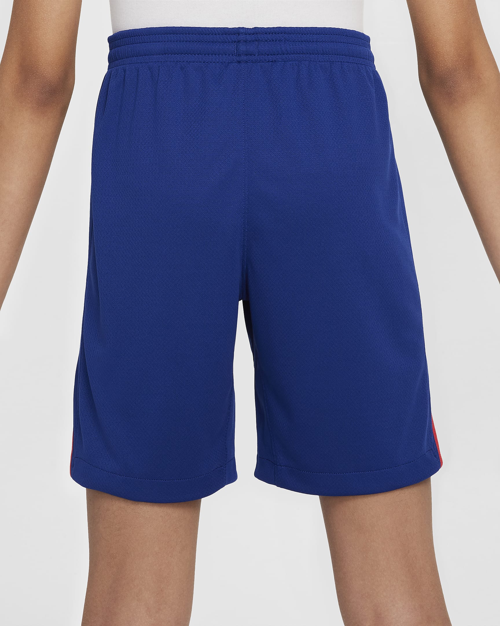 Spodenki piłkarskie dla dużych dzieci Nike Dri-FIT Chorwacja Stadium 2024/25 (wersja domowa/wyjazdowa) (replika) - Deep Royal Blue/University Red/Biel