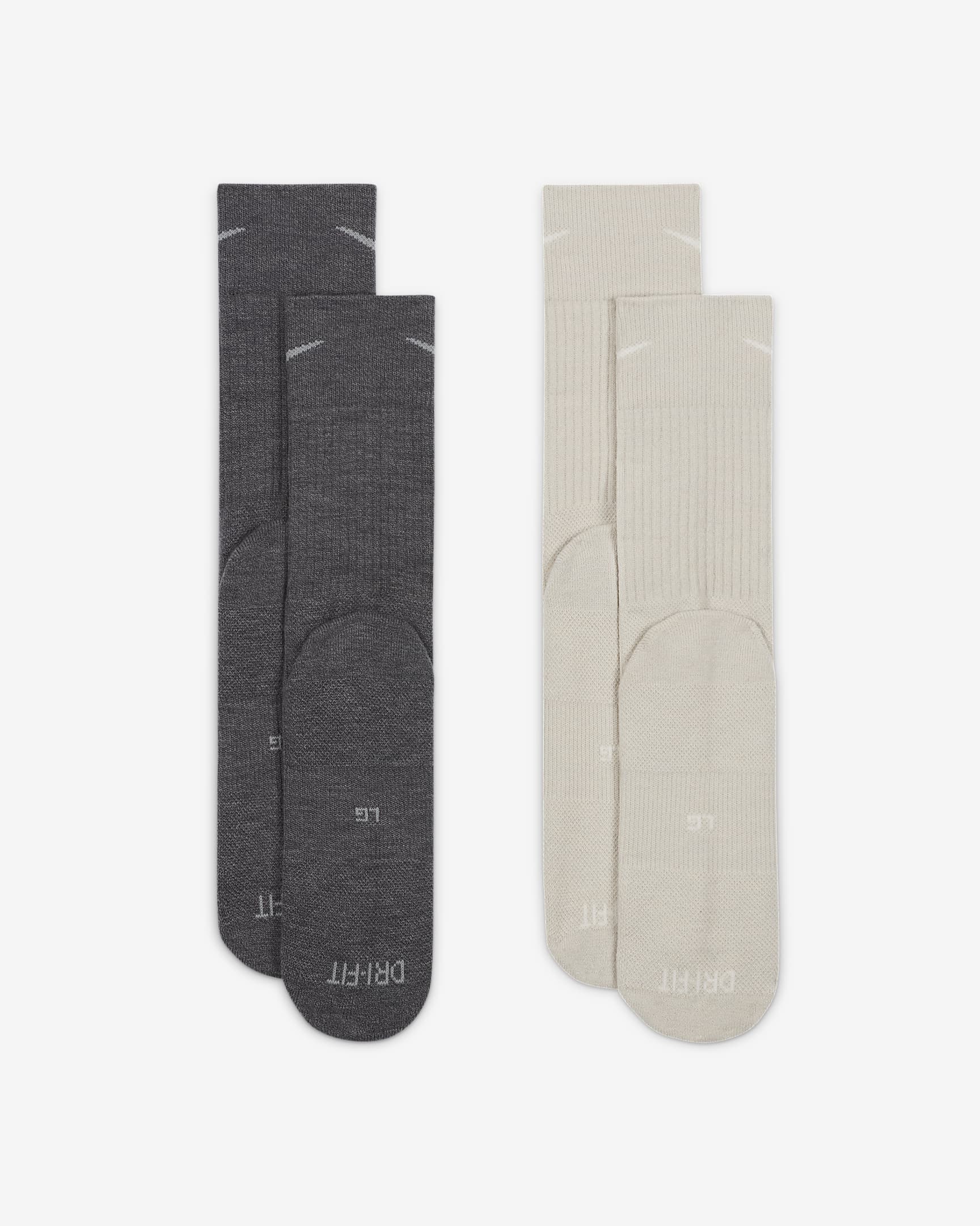 Nike Everyday Wool Cushioned Crew Socks (2 Pairs) - Multi-Colour