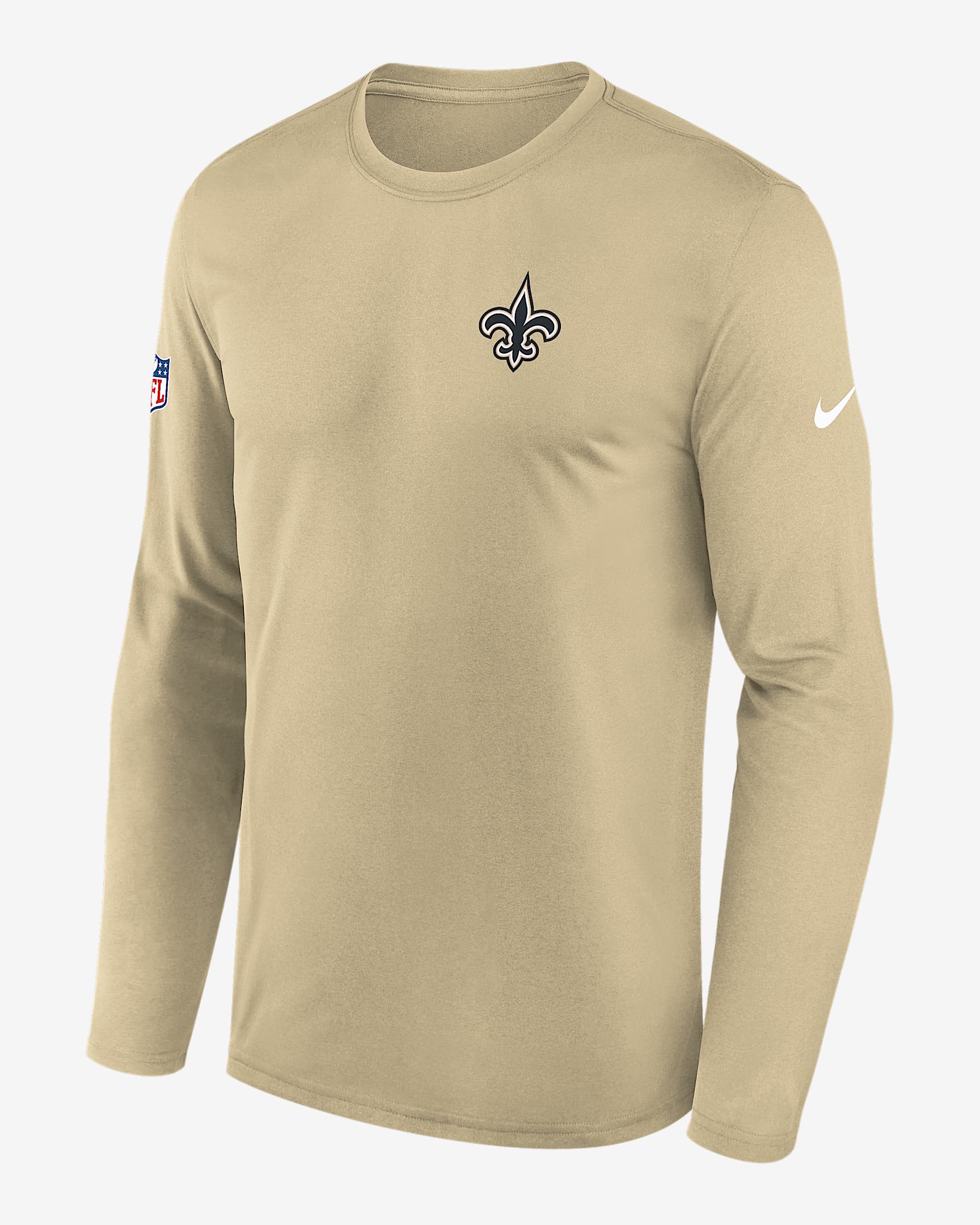 New Orleans Saints Alt Legend Small Logo Men's Nike Dri-FIT NFL Long-Sleeve T-Shirt - Gold