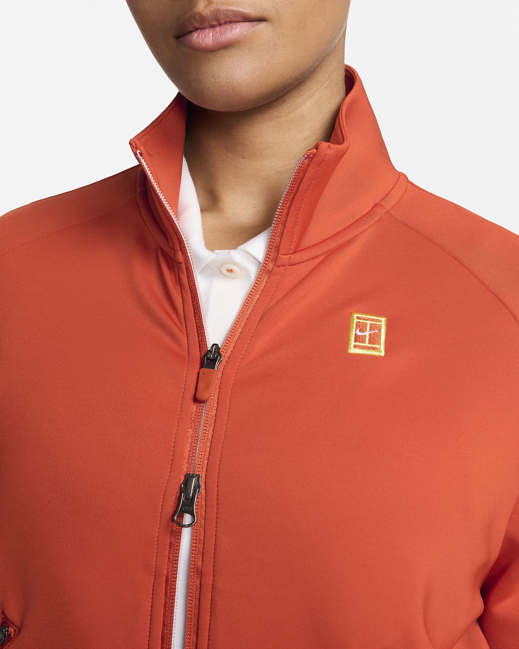 NikeCourt Women's Full-Zip Tennis Jacket - Rust Factor/Rust Factor