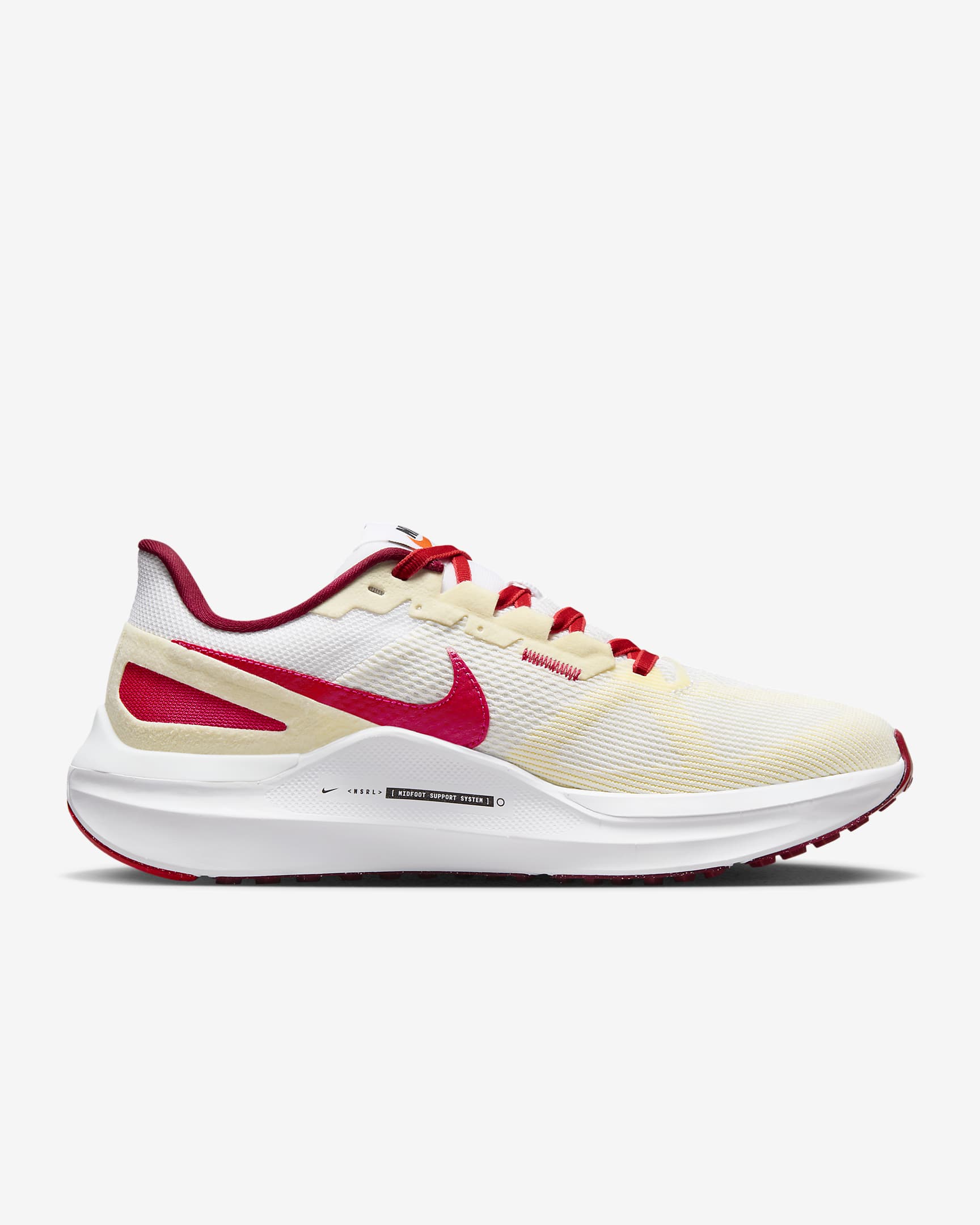 Tenis de correr en carretera para hombre Nike Structure 25 Premium - Blanco/Leche de coco/Rojo sirena/Rojo universitario