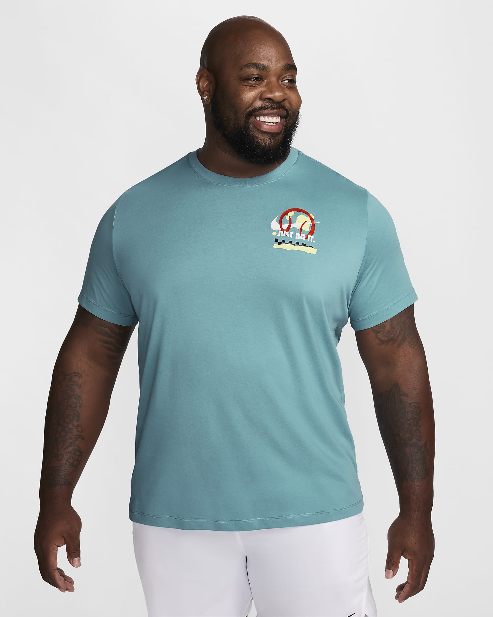 NikeCourt Dri-FIT Tennis T-Shirt für Herren - Denim Turquoise