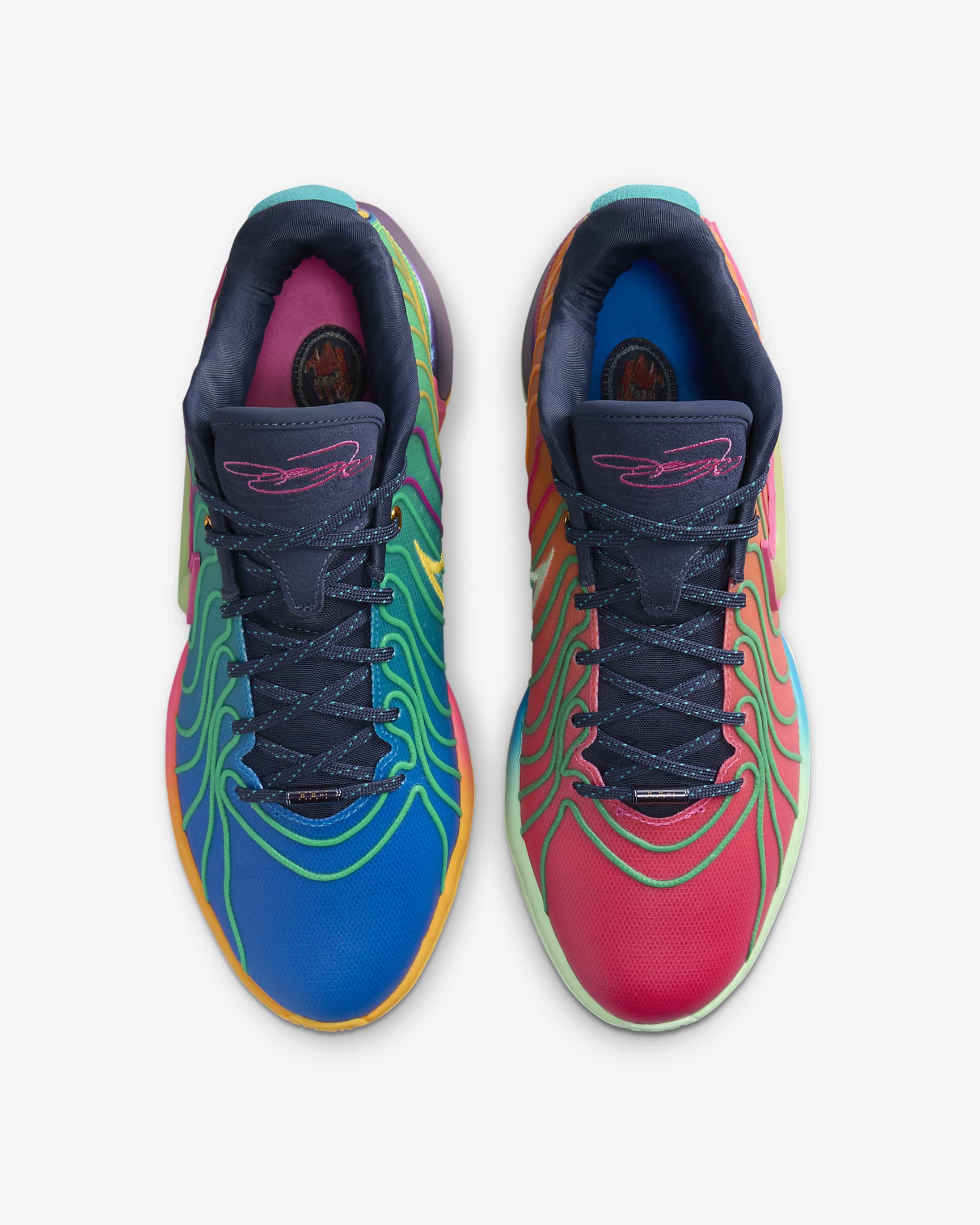 รองเท้าบาสเก็ตบอล LeBron XXI EP - Photo Blue/Vapor Green/Laser Orange/Laser Fuchsia