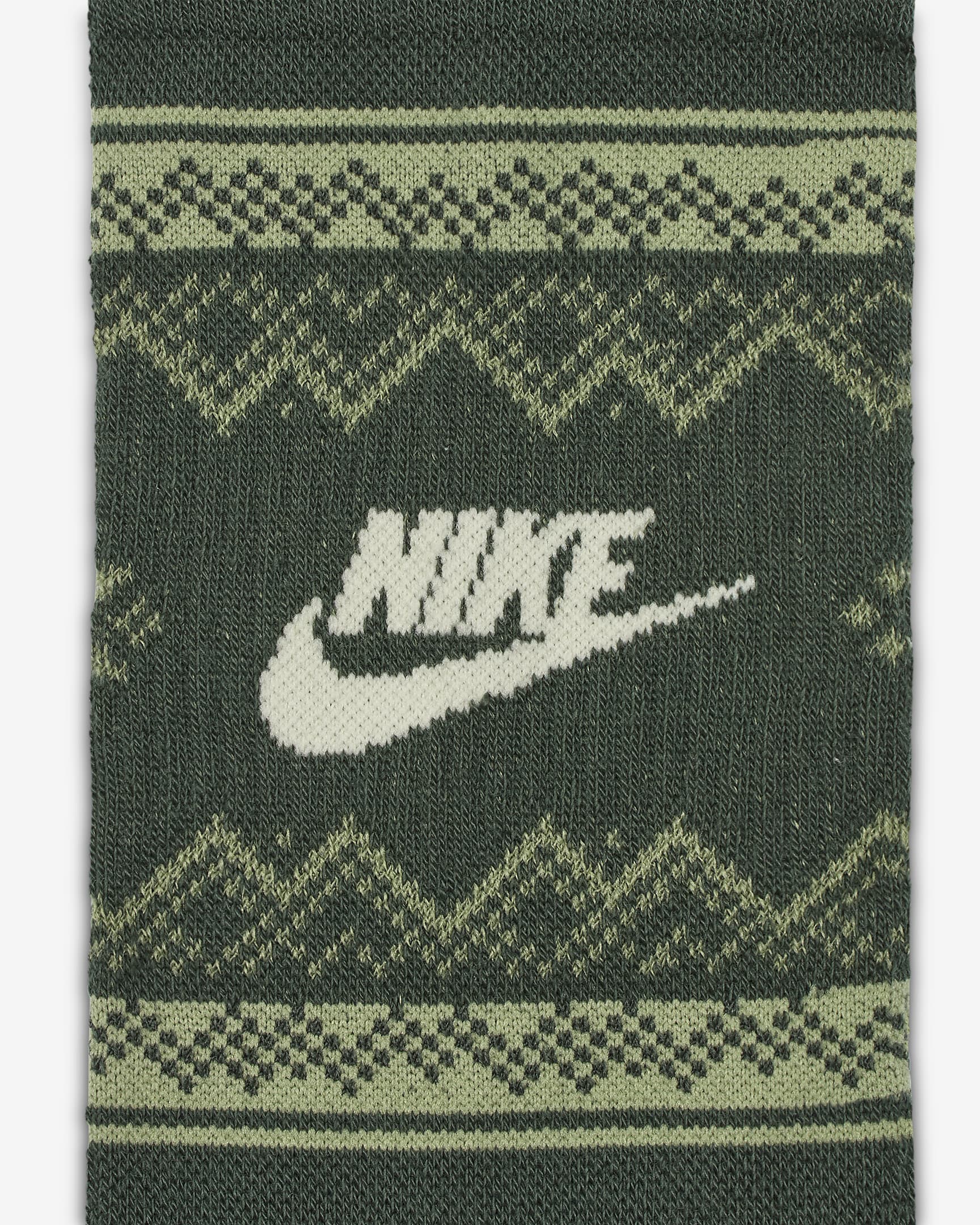 Nike Everyday Essentials Crew Socks (1 Pair) - Vintage Green/Oil Green/Coconut Milk