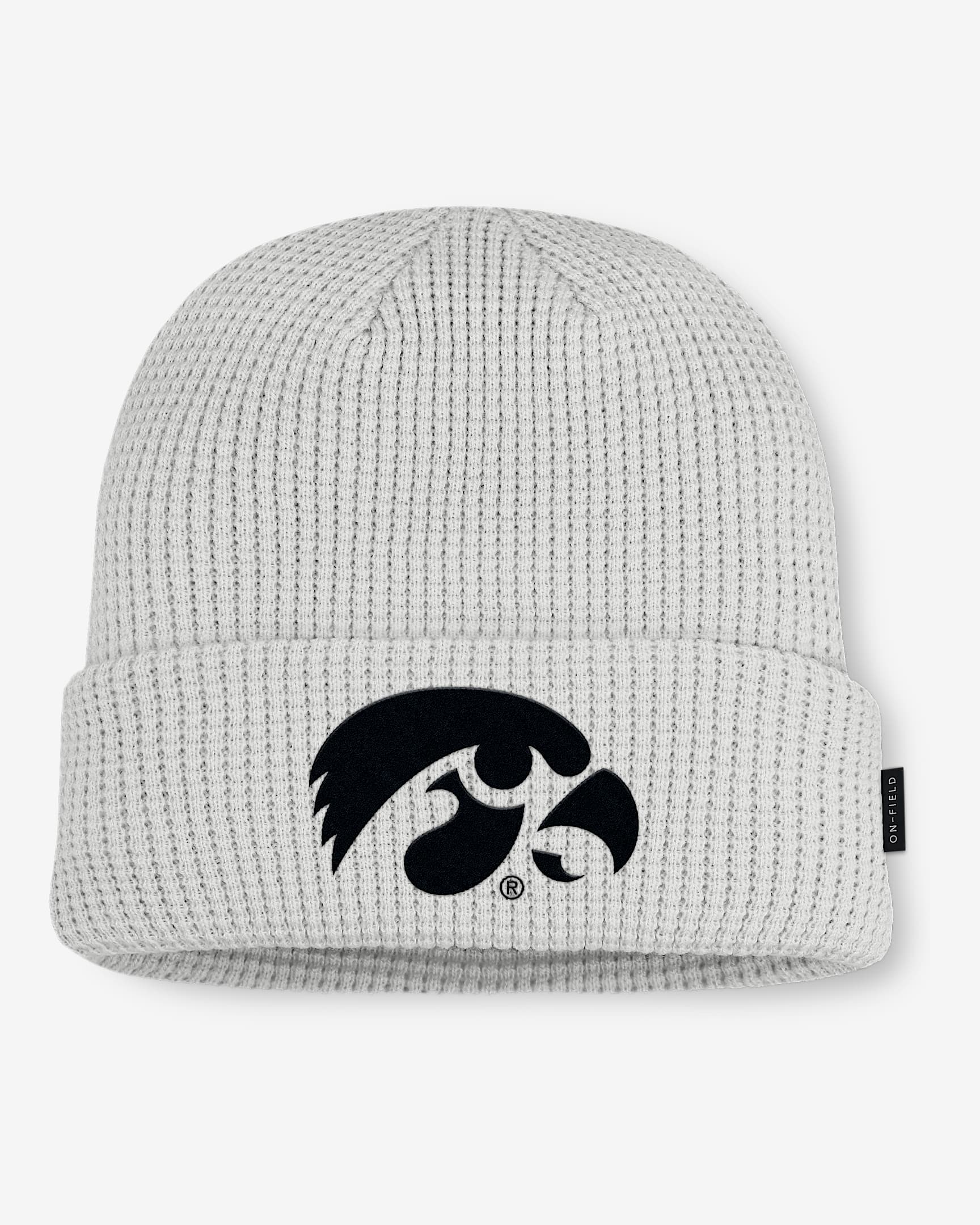 Gorro con dobladillo universitario Nike para hombre Iowa Utility Off-Field - Gris