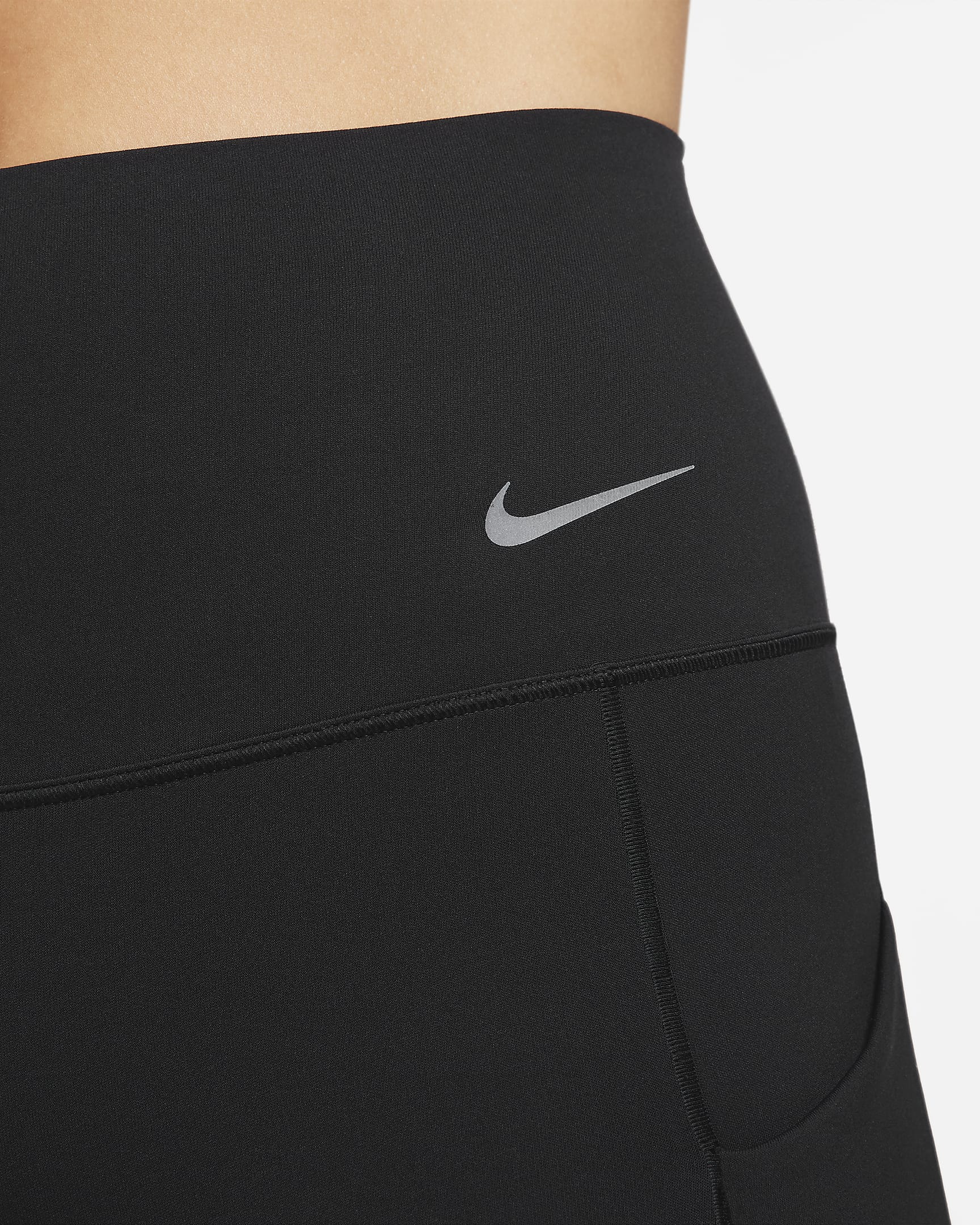 Nike Universa Women's Medium-Support High-Waisted Full-Length Leggings with Pockets - Black/Black