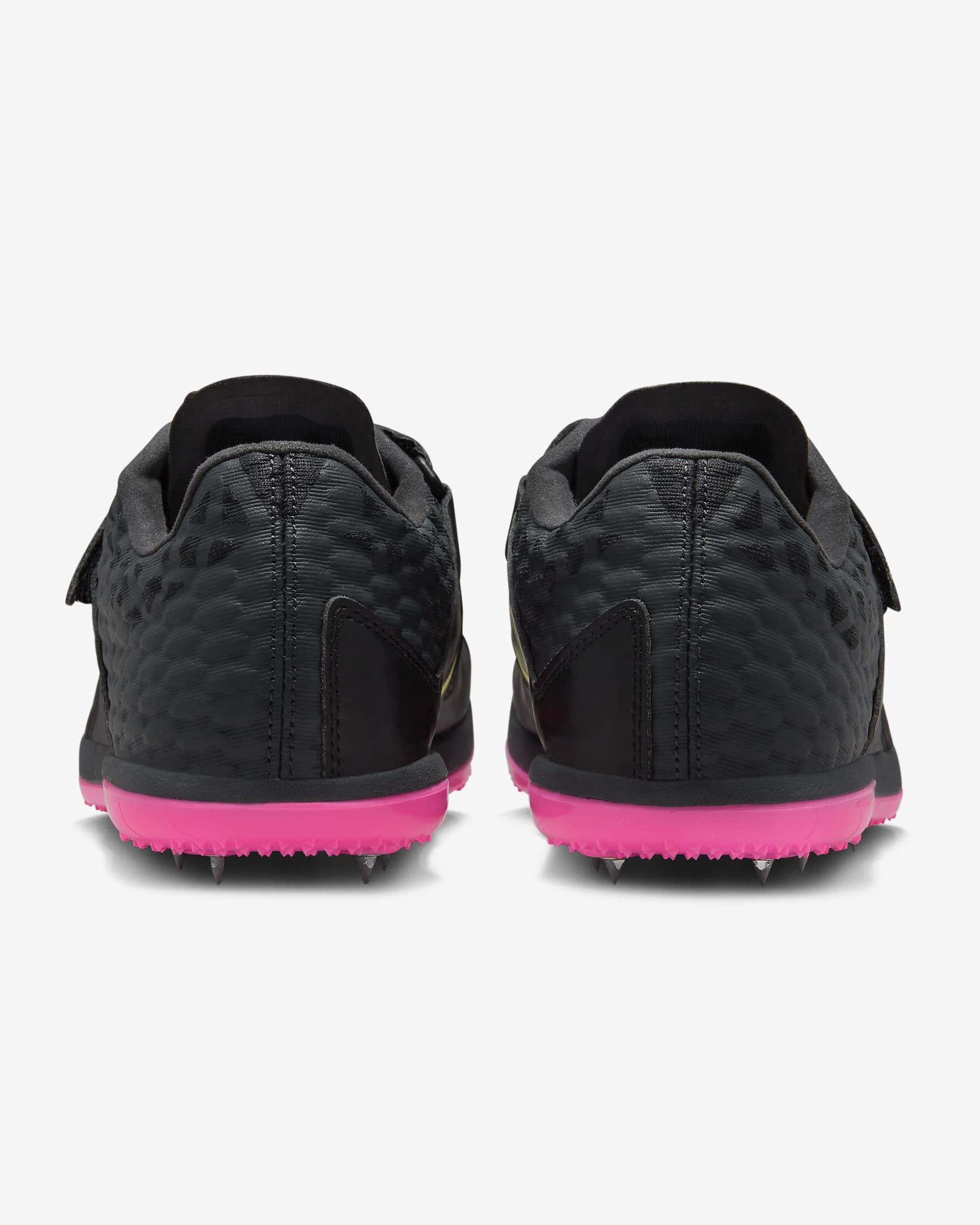 Nike High Jump Elite Track & Field Jumping Spikes - Anthracite/Black/Light Lemon Twist/Fierce Pink