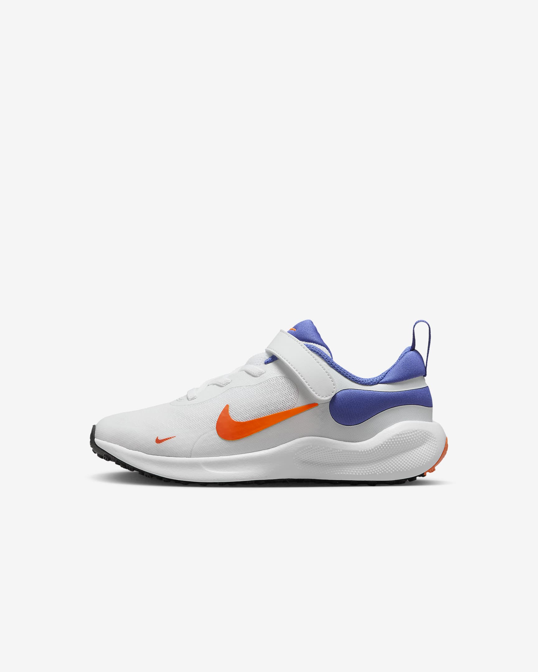 Tenis para niños de preescolar Nike Revolution 7 - Blanco/Azul astronómico/Naranja total/Naranja team