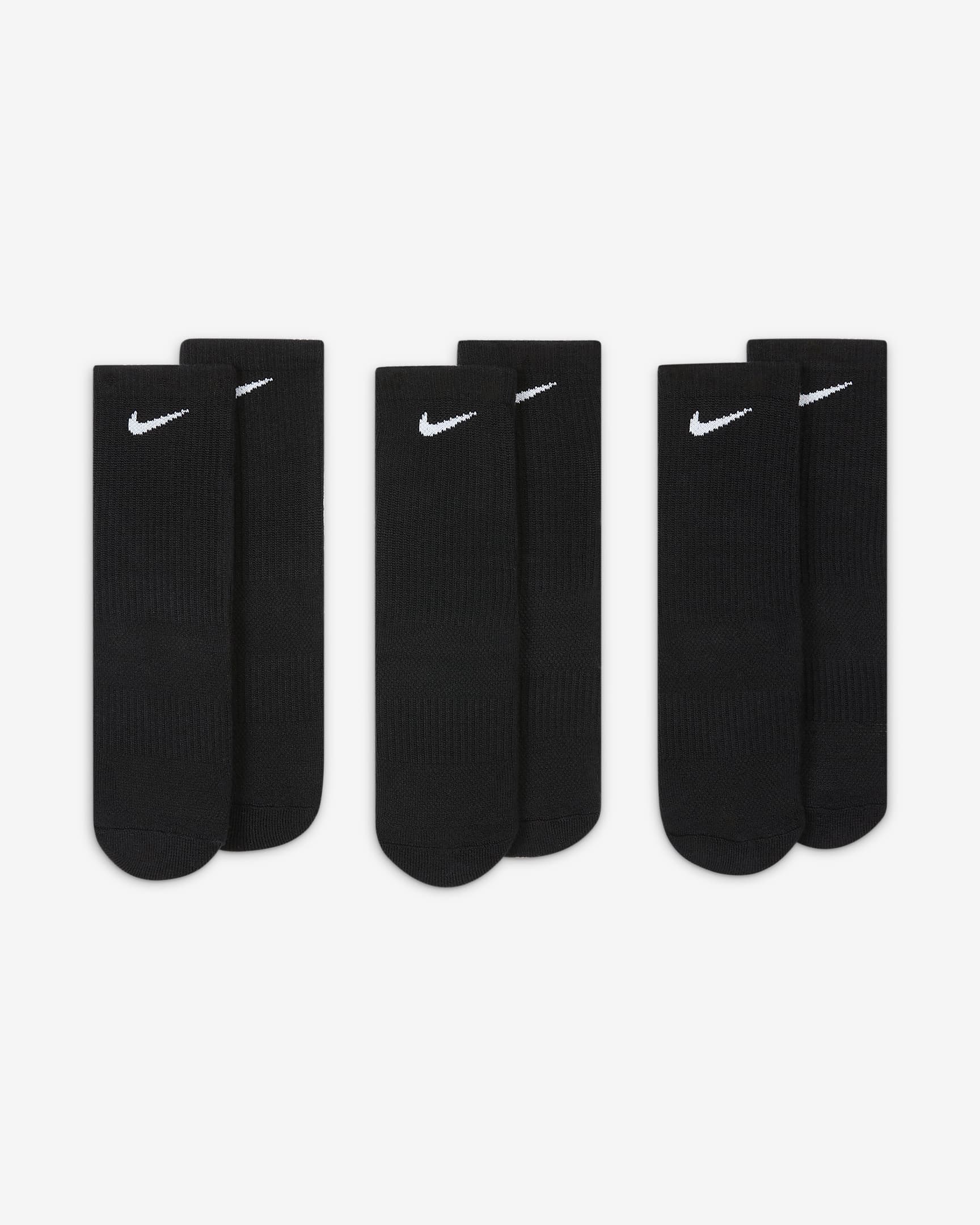 Calcetas para niños pequeños (3 pares) Nike Dri-FIT Elite - Negro