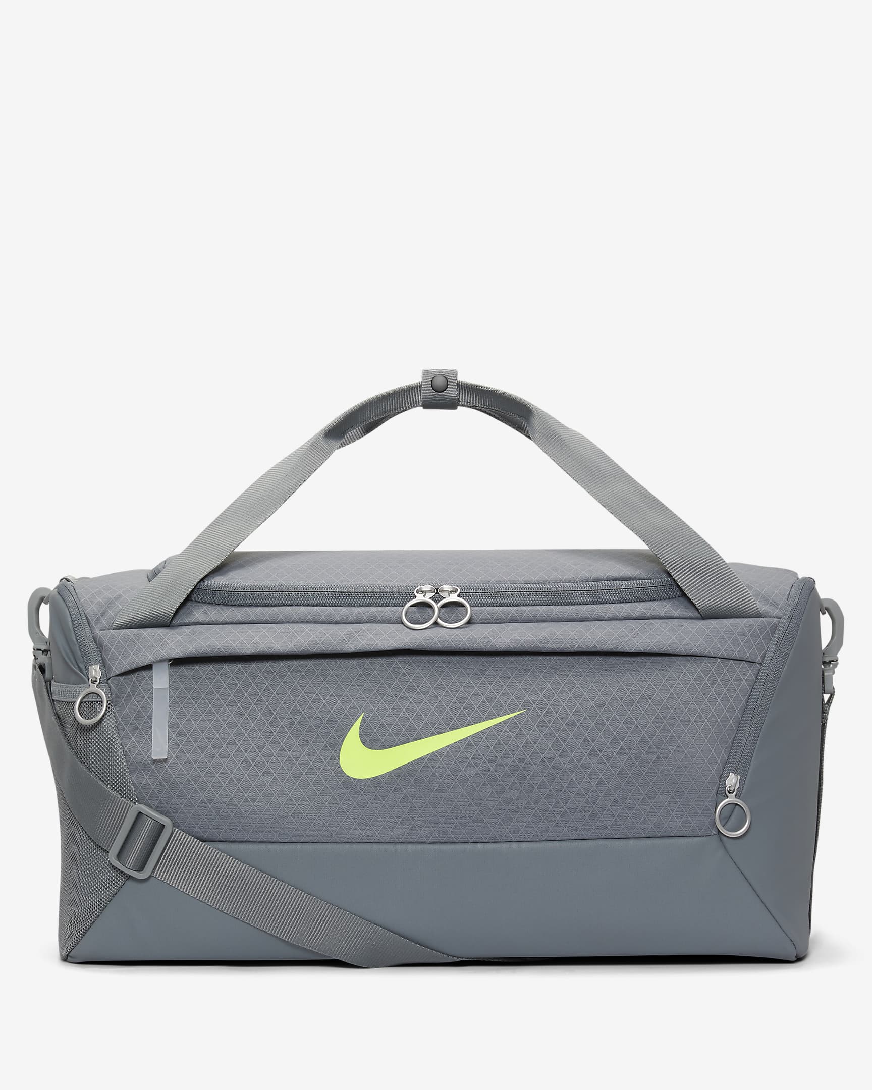 Nike Brasilia Winterized Training Duffel Bag (Small, 41L) - Smoke Grey/Smoke Grey/Volt