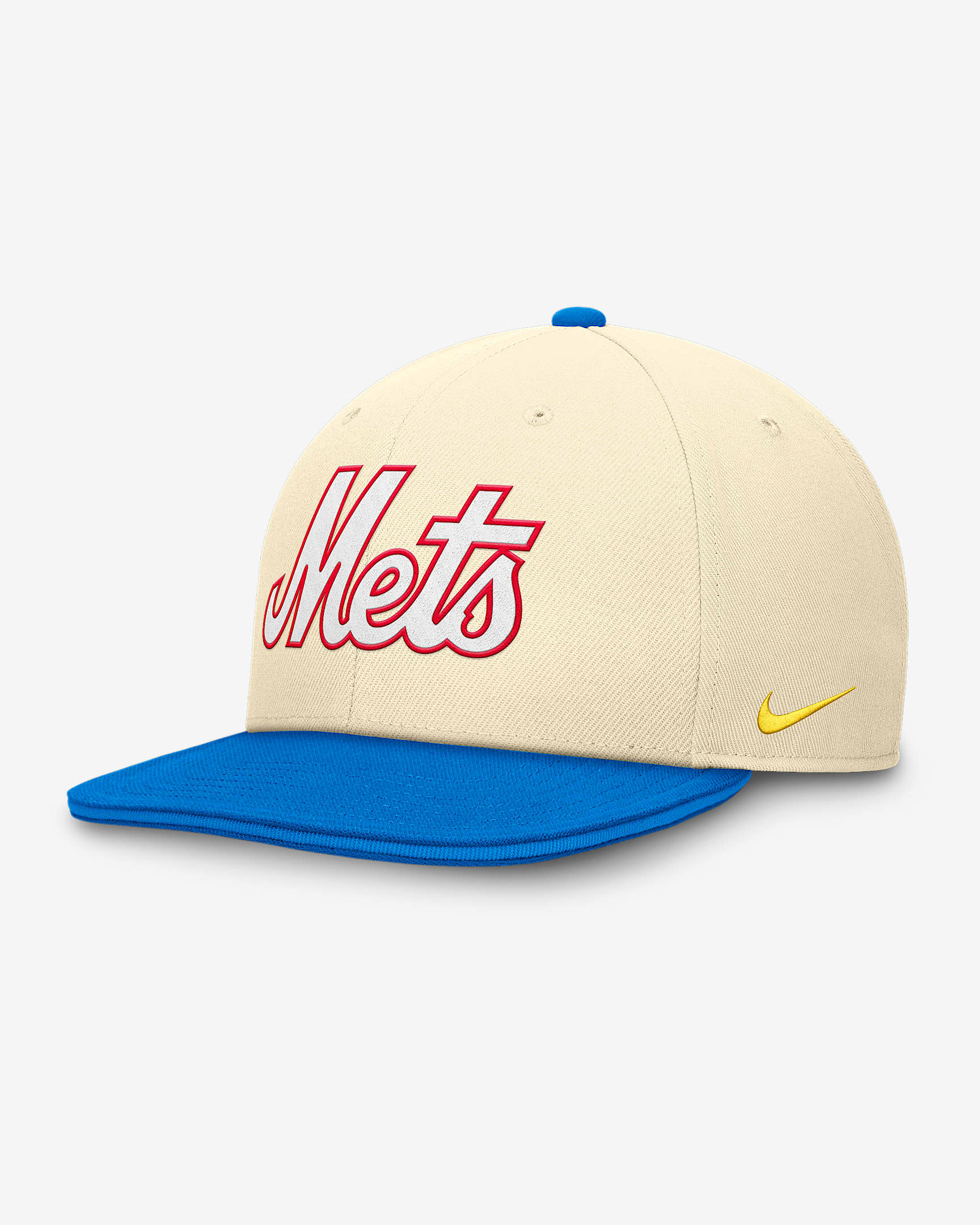 New York Mets Photo Pro Men's Nike Dri-FIT MLB Adjustable Hat - Coconut Milk/Photo Blue