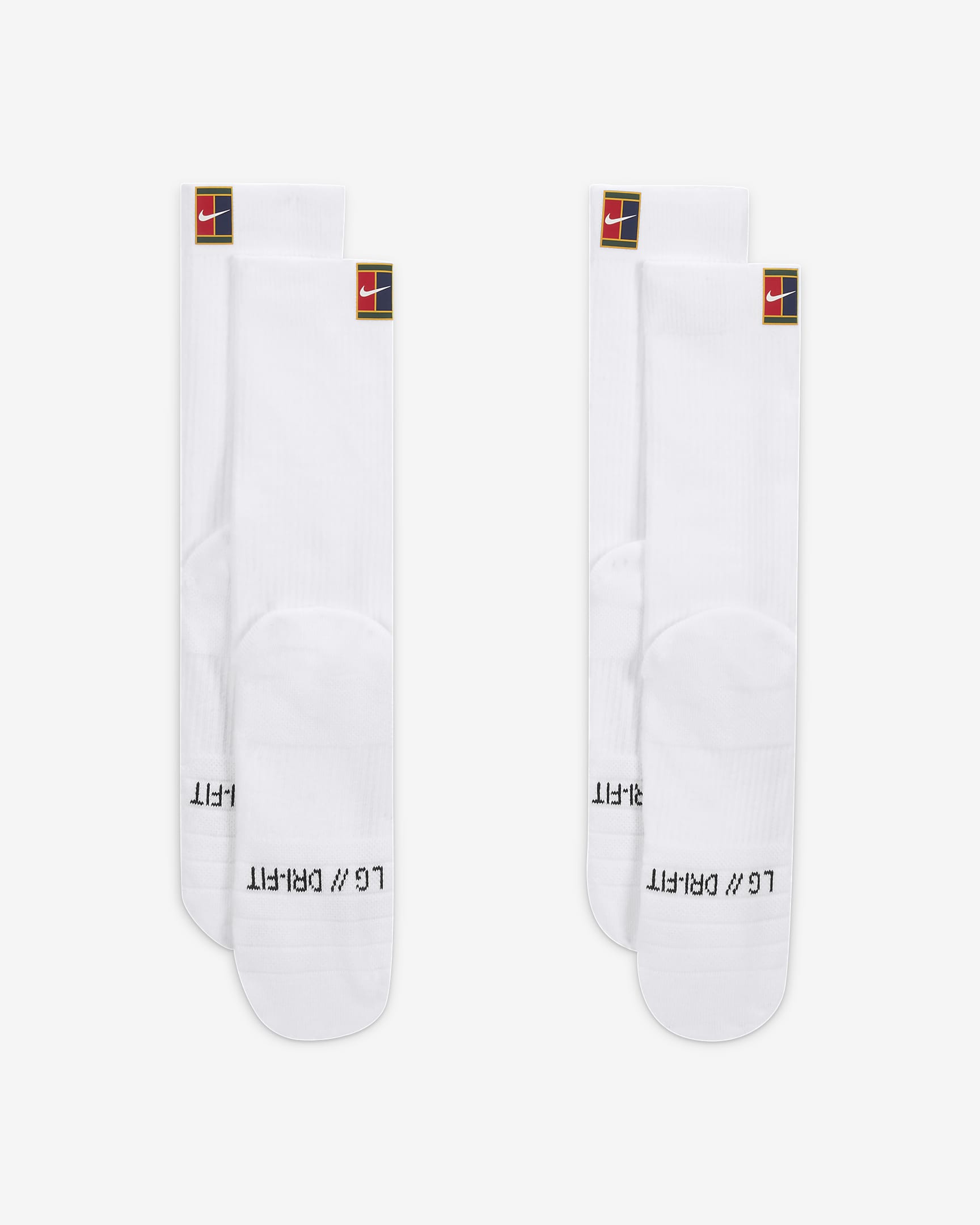 NikeCourt Multiplier Cushioned Calcetines largos de tenis (2 pares) - Blanco/Blanco