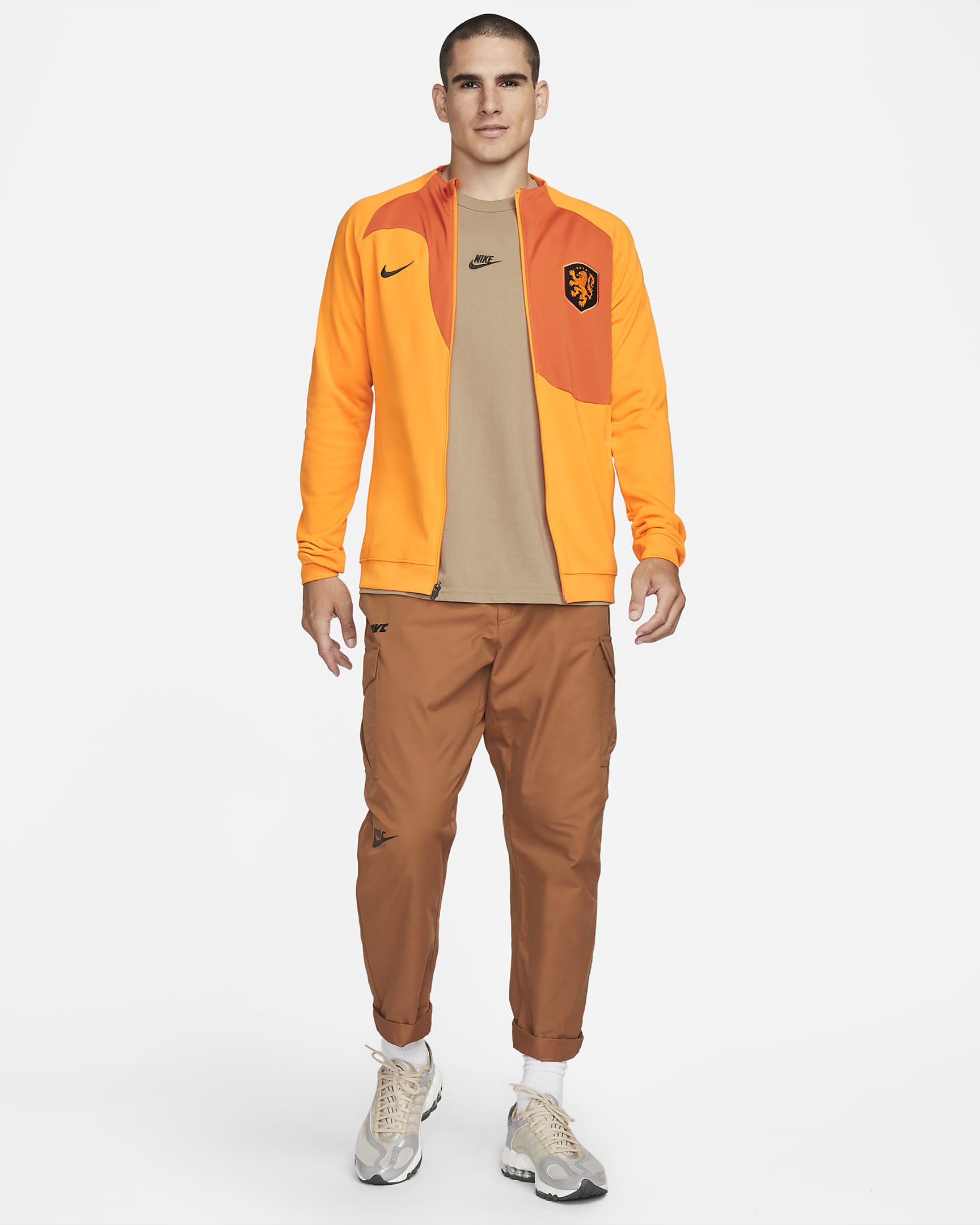 Netherlands Academy Pro Men's Knit Football Jacket. Nike UK