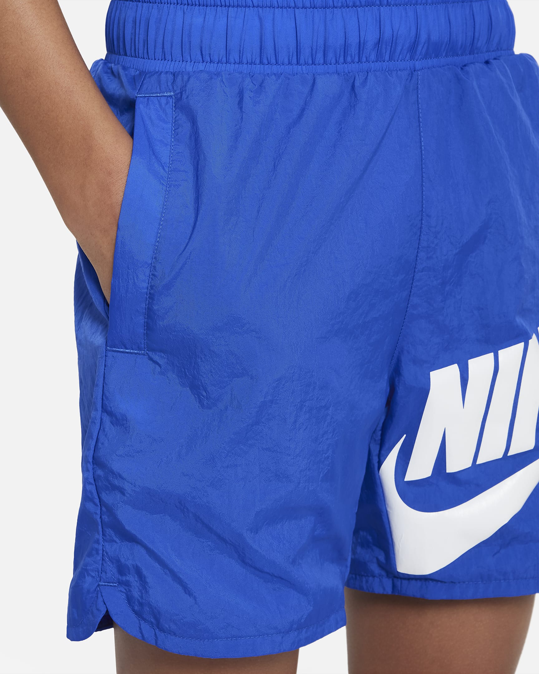 Shorts tejidos para niños talla grande Nike Sportswear - Royal juego/Blanco