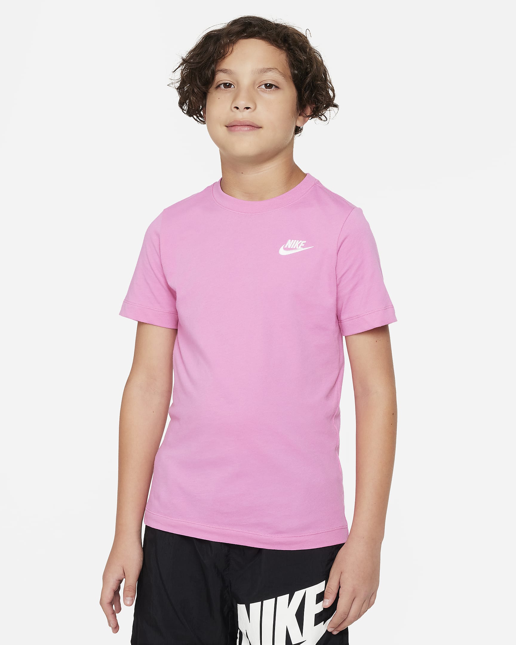 Nike Sportswear Big Kids' T-Shirt - Playful Pink/White