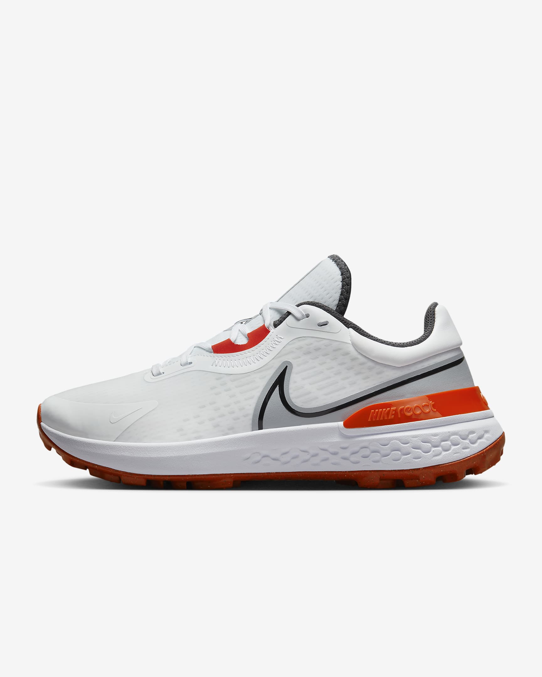 Nike Infinity Pro 2 Men's Golf Shoes (Wide) - White/Wolf Grey/Picante Red/Black