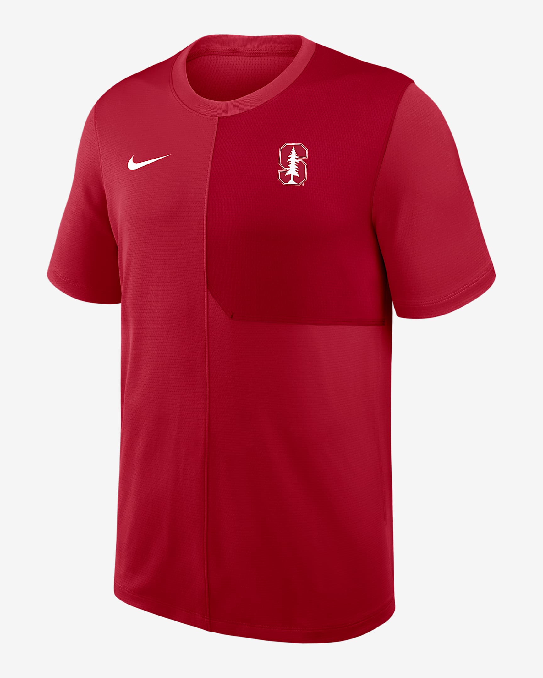 Playera universitaria Nike Dri-FIT para hombre Stanford Sideline Coach - Carmesí