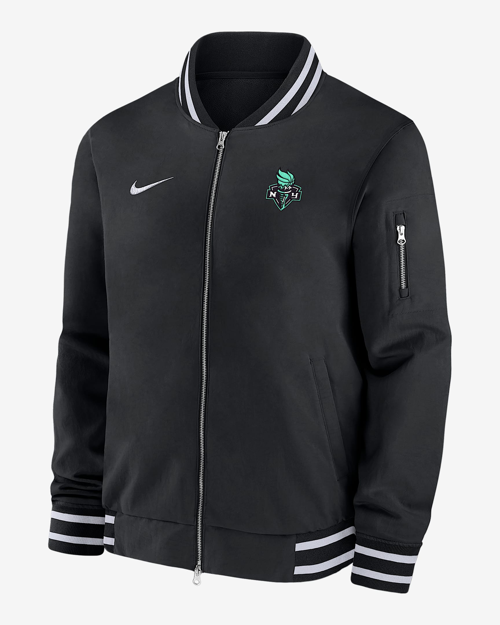 New York Liberty Men's Nike WNBA Bomber Jacket - Black