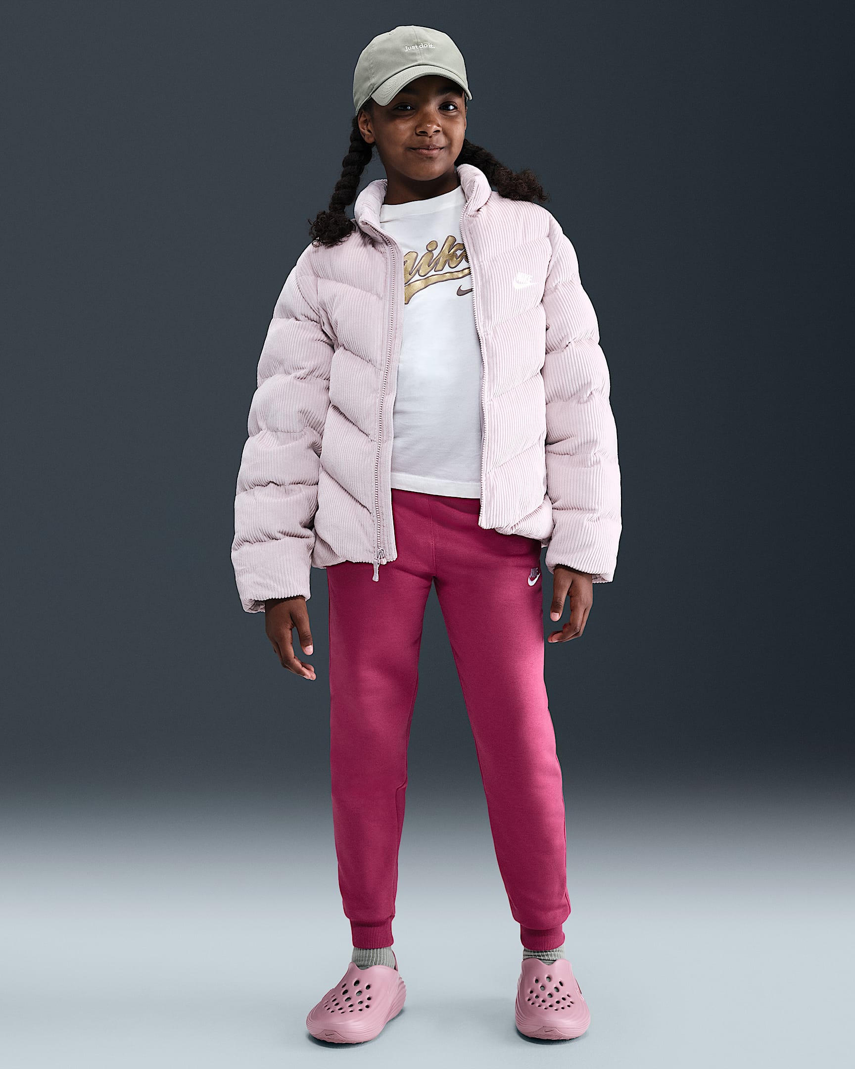 Nike Sportswear Club Fleece Big Kids' Joggers - Sweet Beet/White