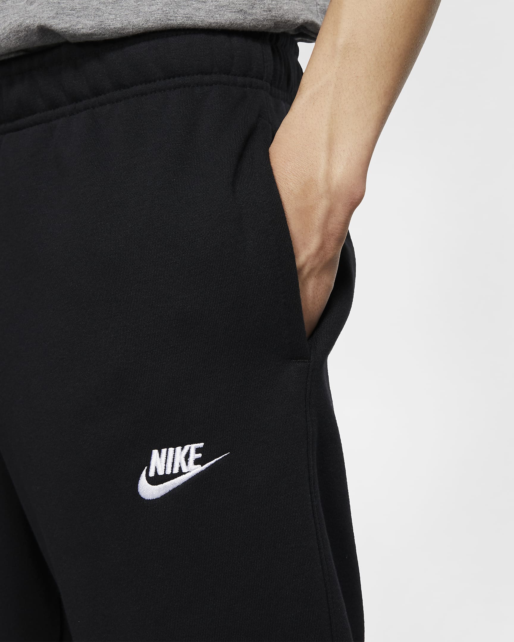 Joggingbyxor Nike Sportswear Club för män - Svart/Svart/Vit