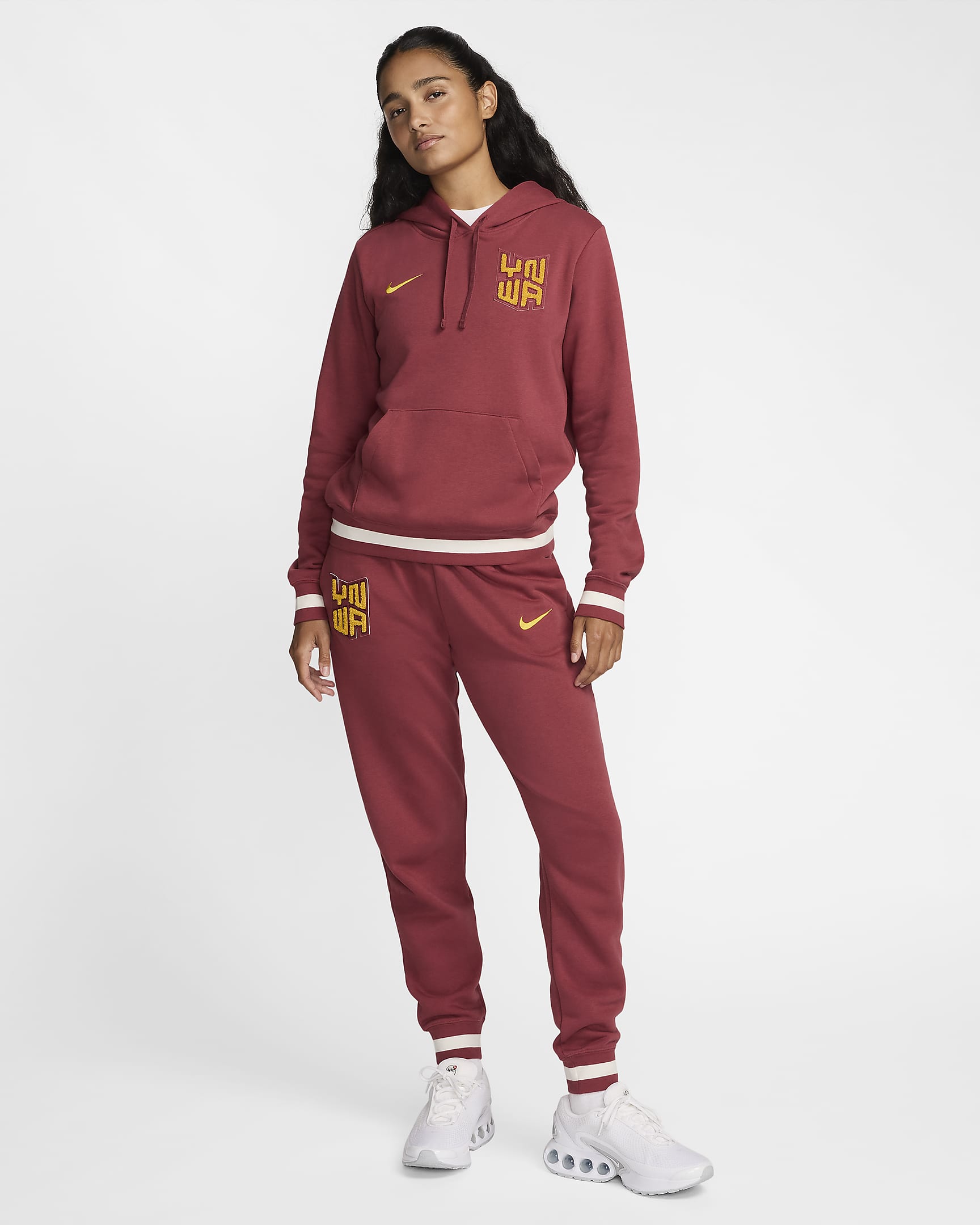 Sweat à capuche Nike Football Liverpool FC Club Fleece pour femme - Cedar/Chrome Yellow