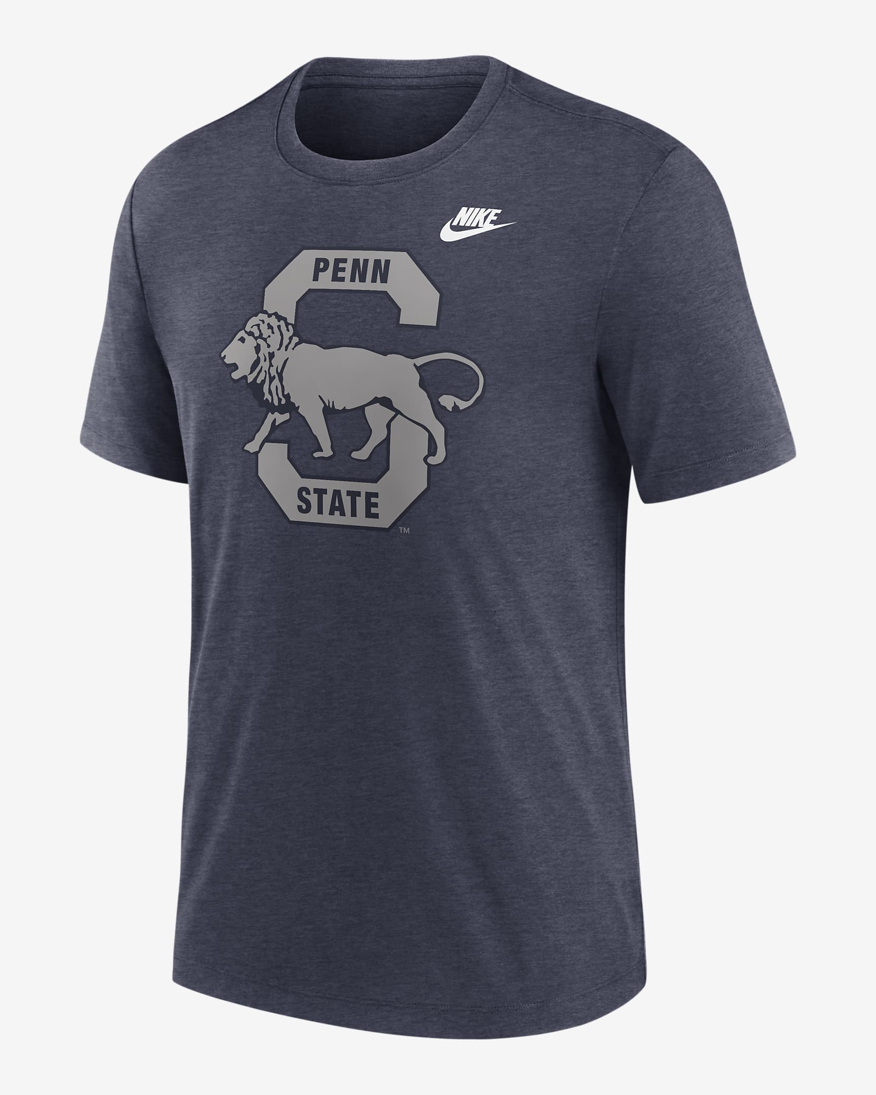 Penn State Nittany Lions Blitz Evergreen Legacy Primary Men's Nike College T-Shirt - Navy Heather