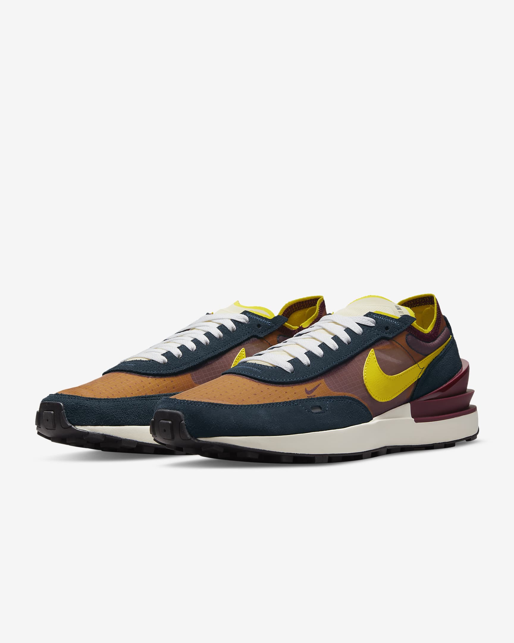 Tenis para hombre Nike Waffle One SE - Remolacha oscuro/Azul marino militar/Blanco/Amarillo strike