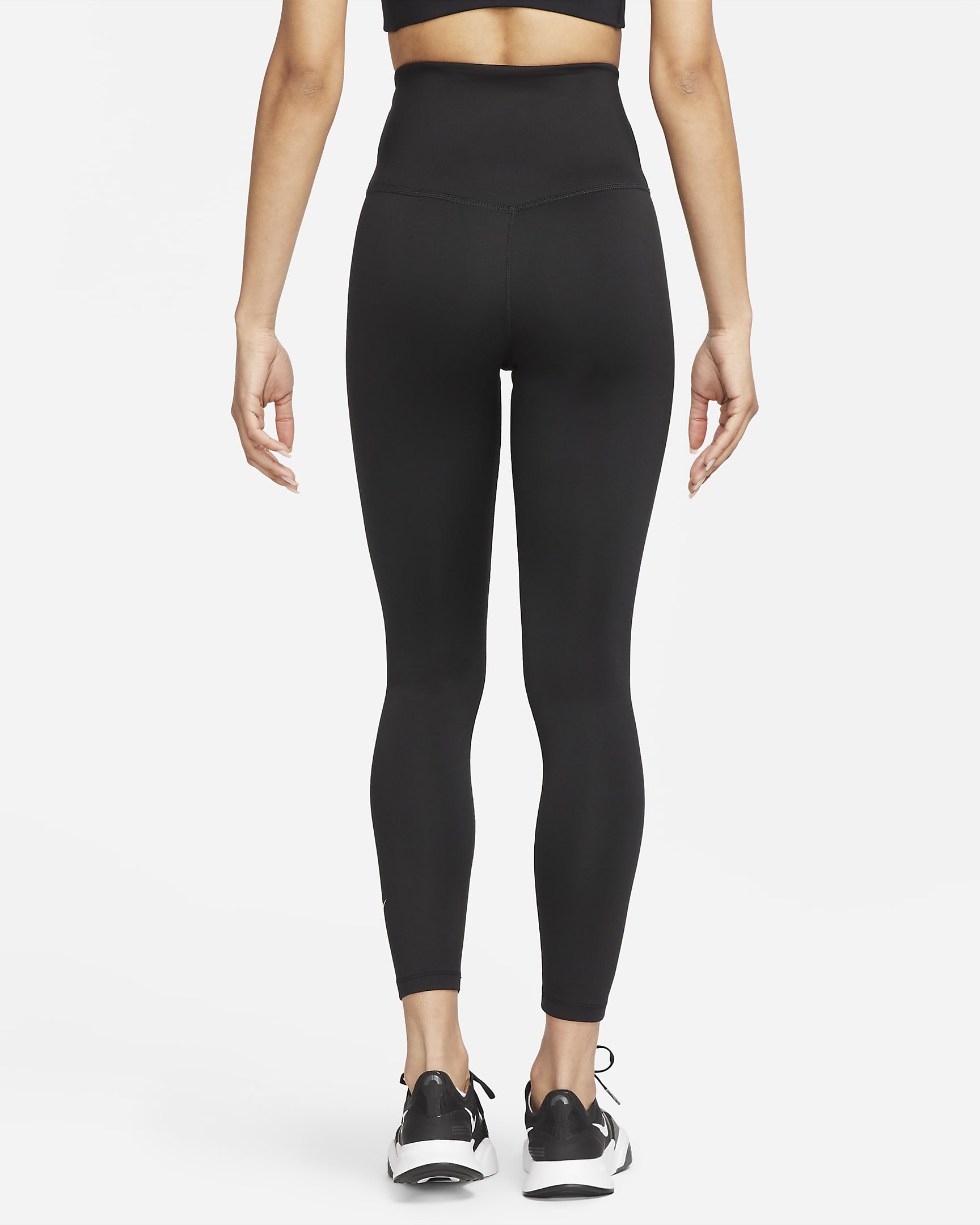 Leggings de tiro alto de 7/8 para mujer Nike Therma--FIT One - Negro/Blanco