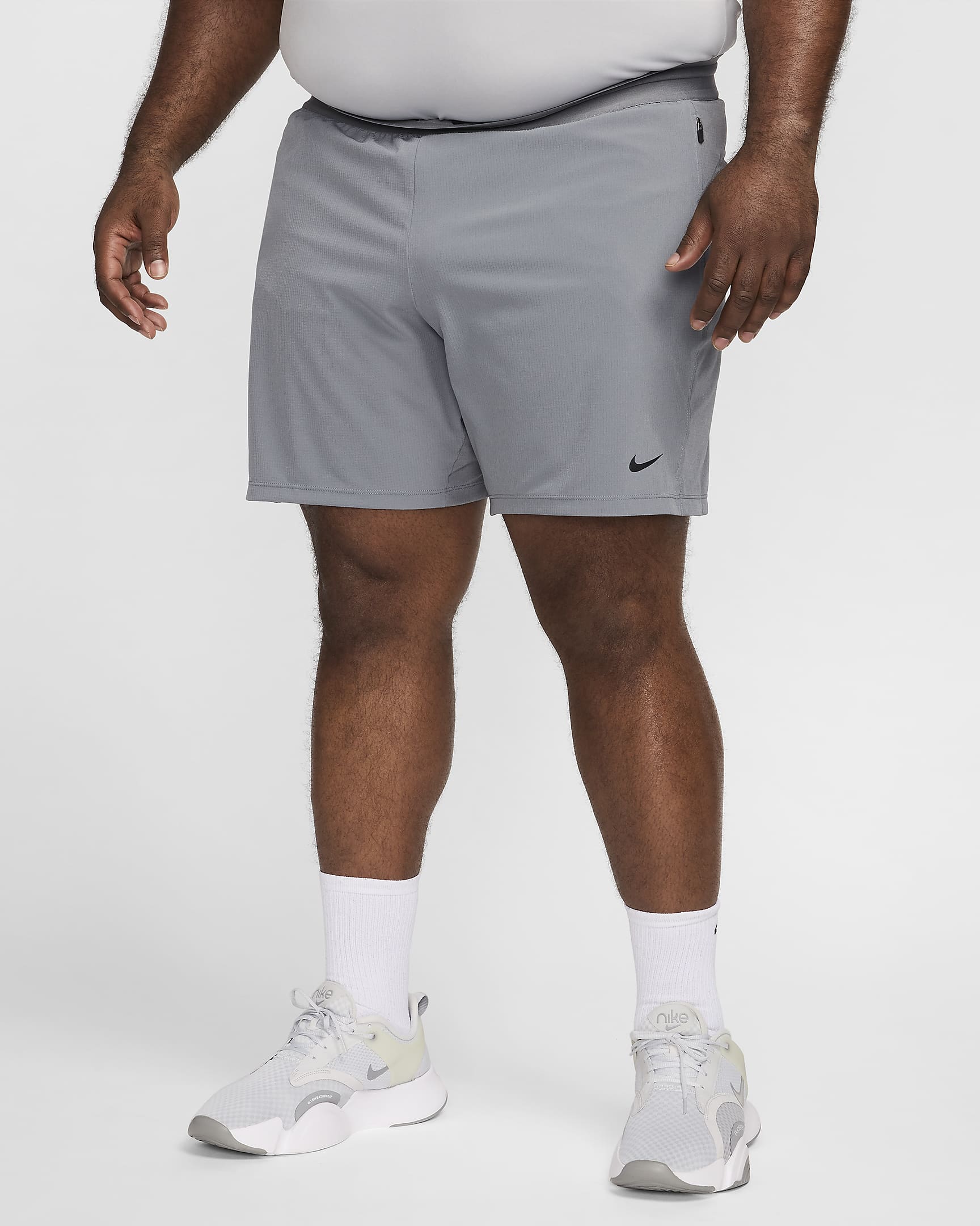 Nike Flex Rep 4.0 Men's Dri-FIT 18cm (approx.) Unlined Fitness Shorts - Smoke Grey/Black/Black