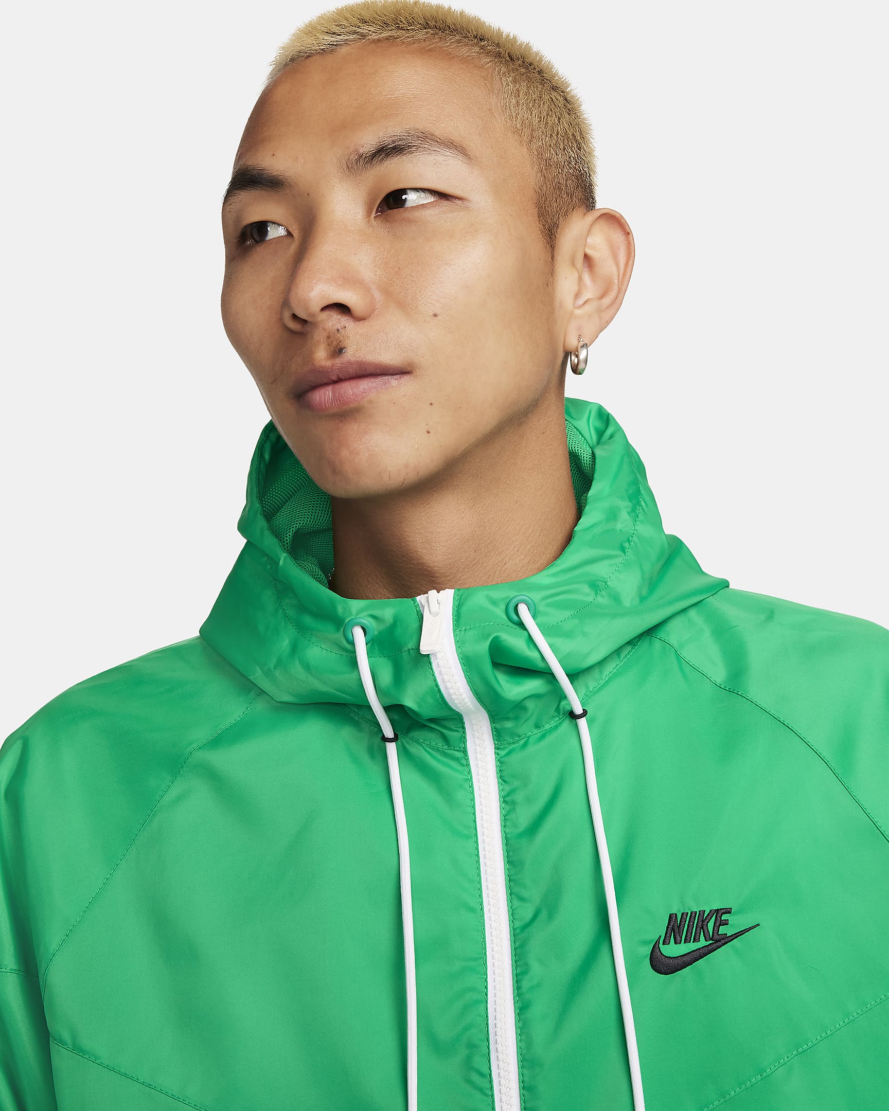 Nike Sportswear Windrunner Kapüşonlu Erkek Ceketi - Stadium Green/Siyah