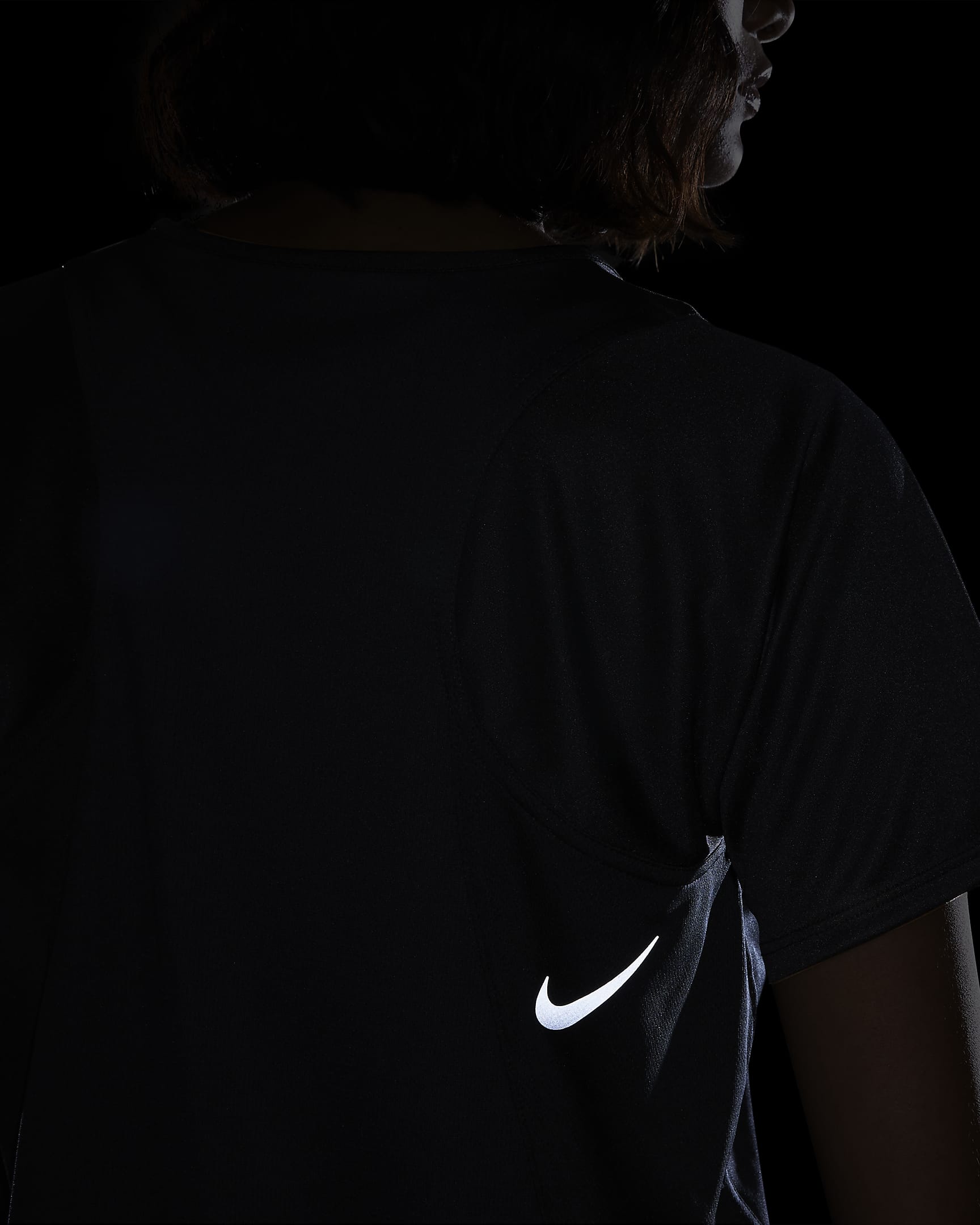 Dámské běžecké tričko Nike Dri-FIT Race s krátkým rukávem - Černá