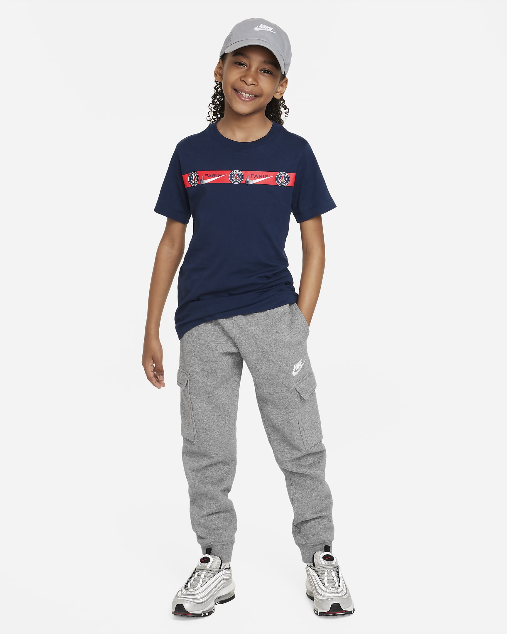 Playera de fútbol Nike del Paris Saint-Germain para niños talla grande ...