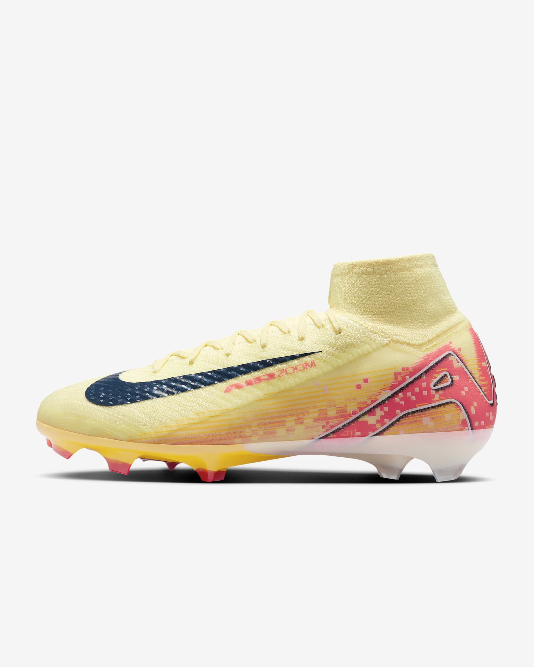 Nike Mercurial Superfly 10 Elite "Kylian Mbappé" FG 高筒足球釘鞋 - Light Laser Orange/Armory Navy