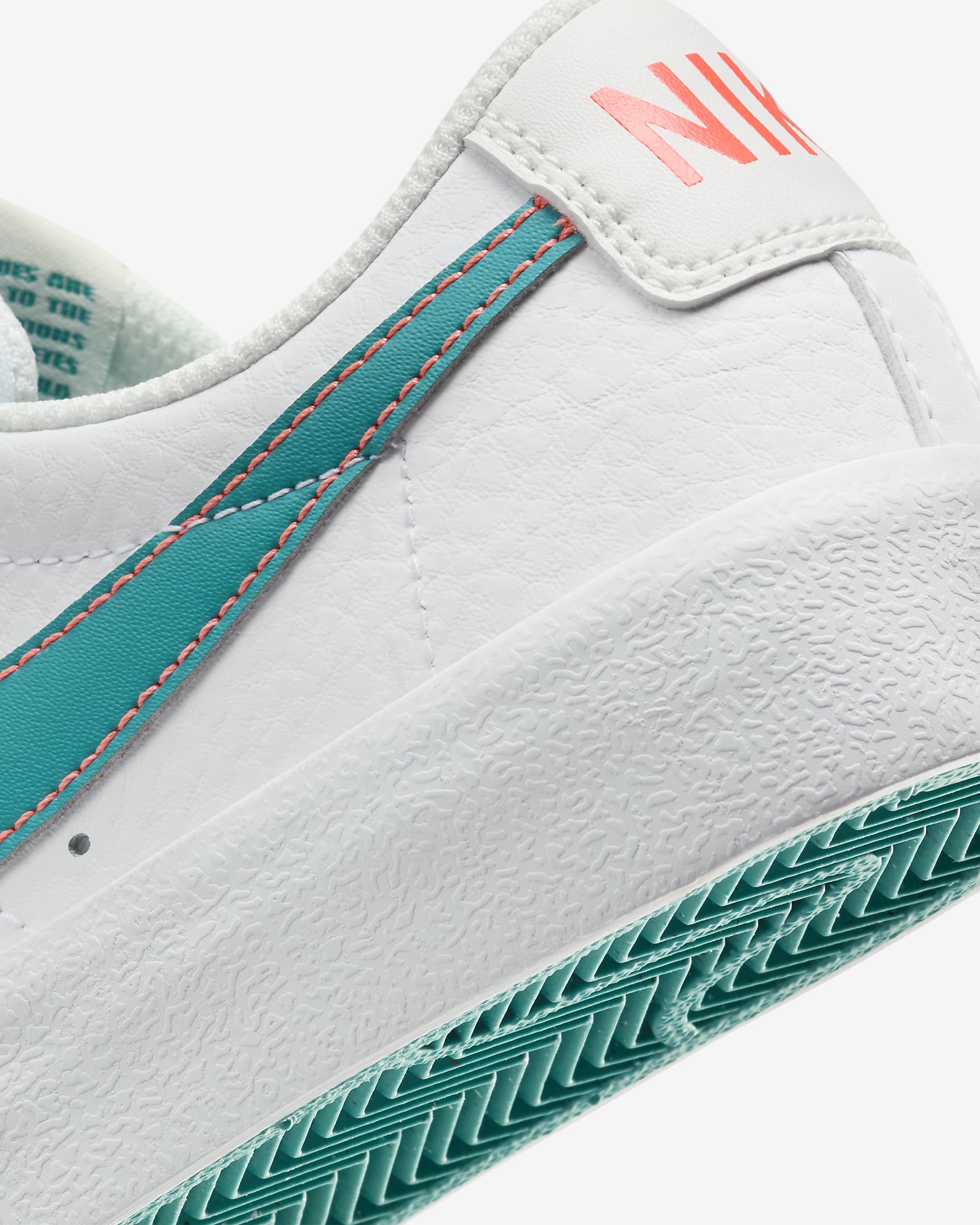 Nike Blazer Low '77 Big Kids' Shoes - White/White/Summit White/Aquamarine