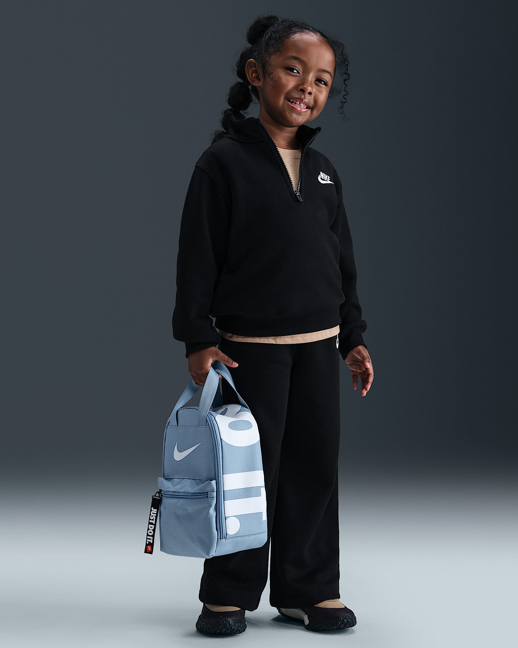 Nike Little Kids' 2-Piece Wide Leg Club Fleece Set - Black