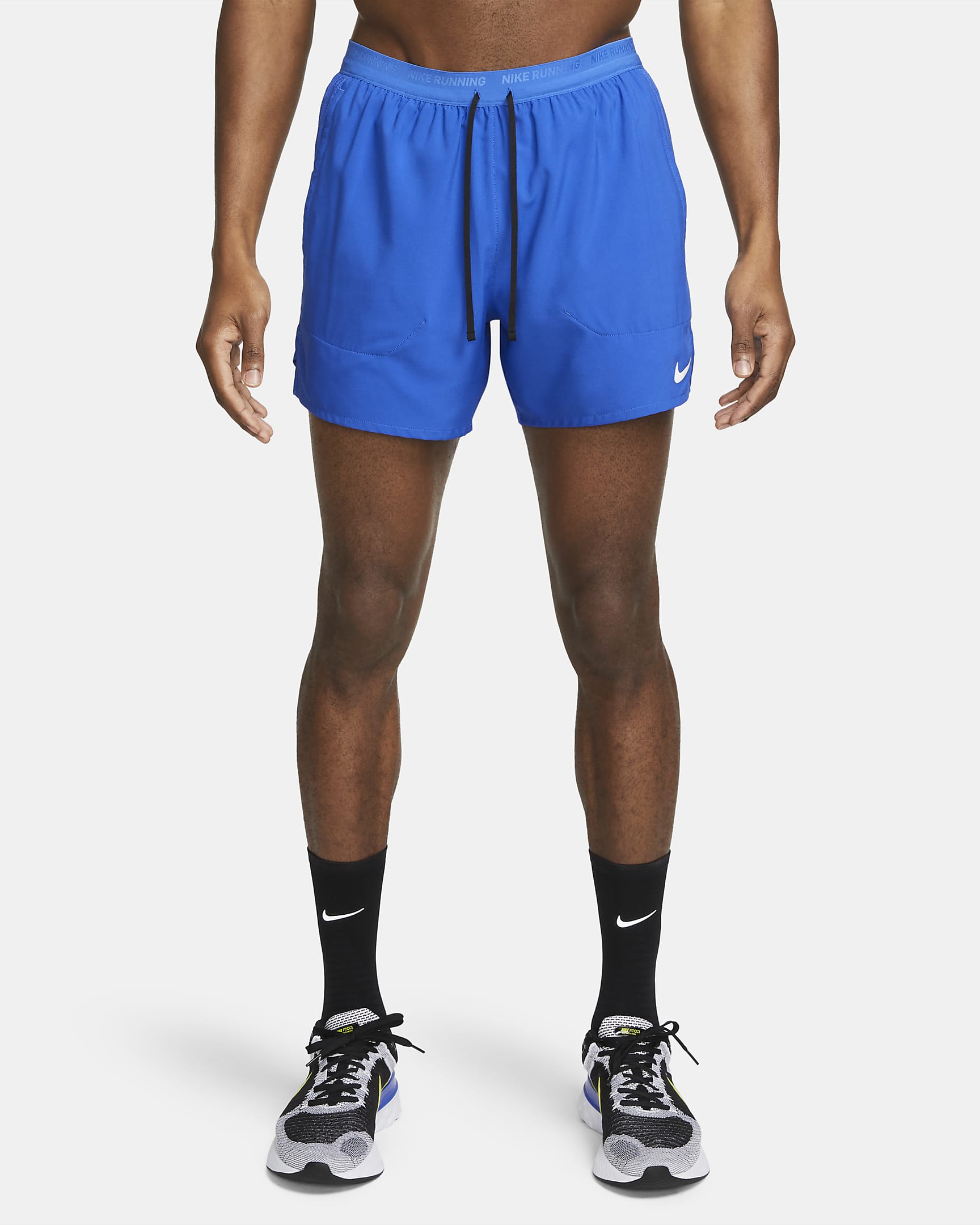 Löparshorts Nike Dri-FIT Stride 13 cm med innerbyxor för män - Game Royal/Svart