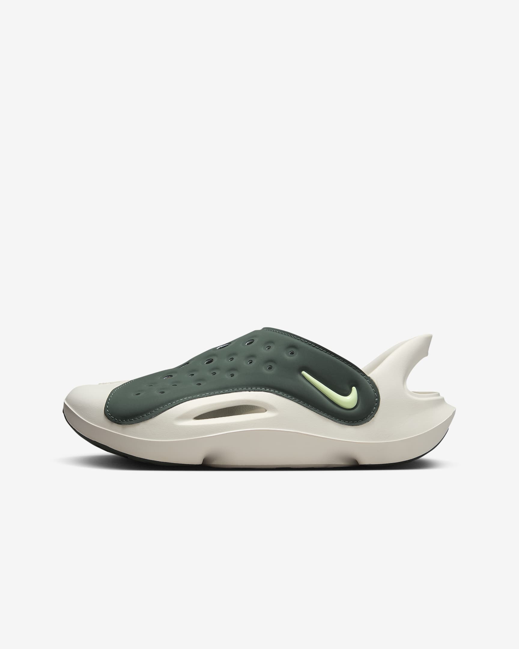 Sandalias para niños grandes Nike Aqua Swoosh - Verde vintage/Vela/Voltio ligero