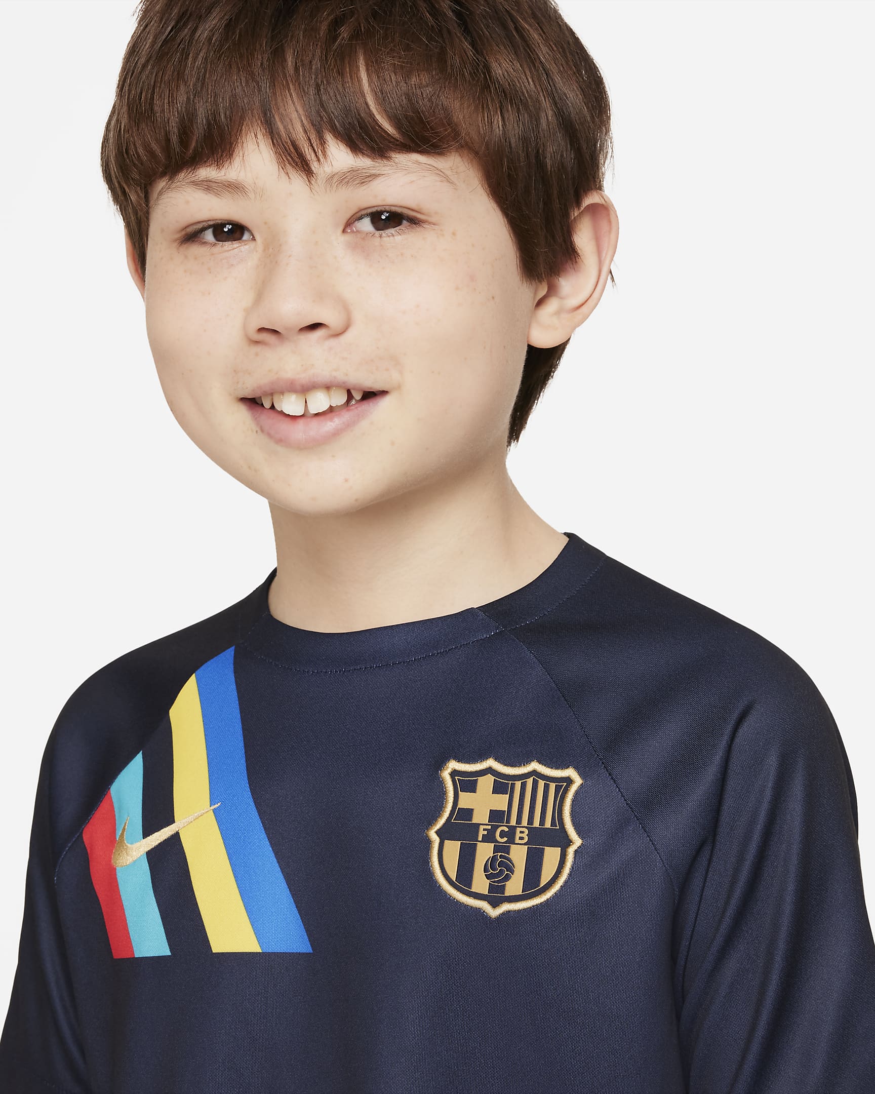 F.C. Barcelona Away Older Kids' Nike Dri-FIT Pre-Match Football Top ...
