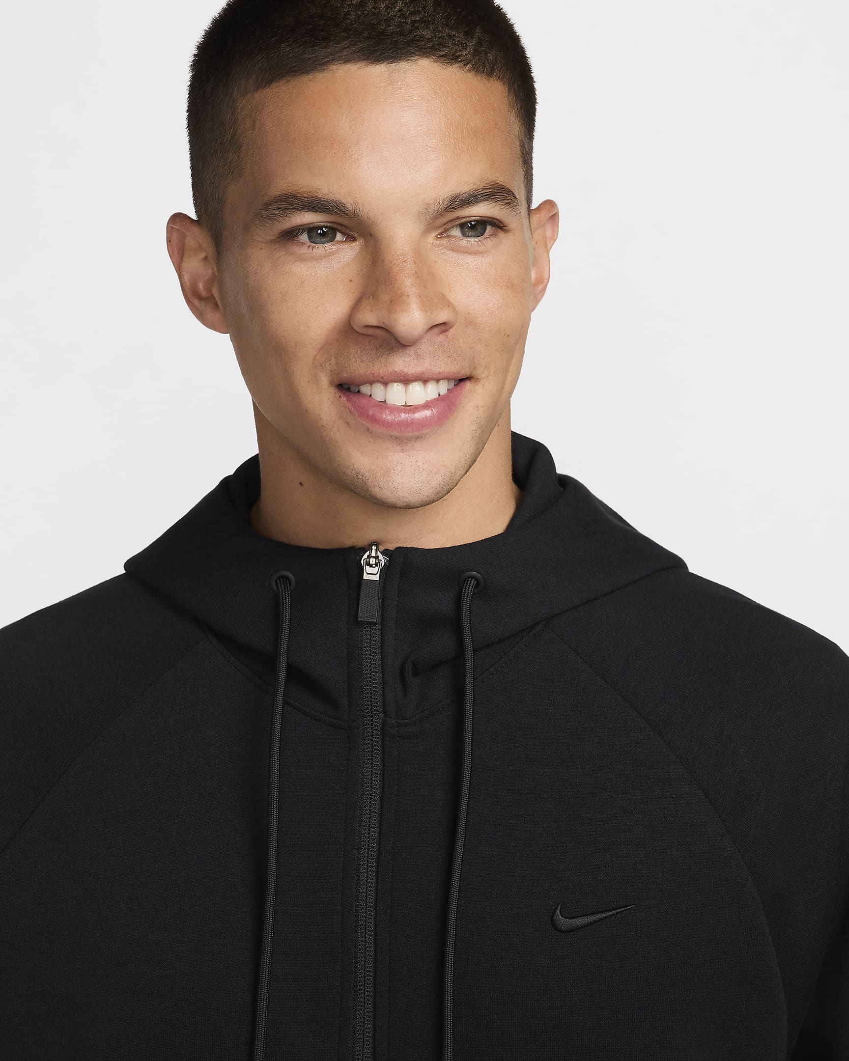 Nike Primary Men's Dri-FIT UV Full-Zip Versatile Hoodie - Black/Black